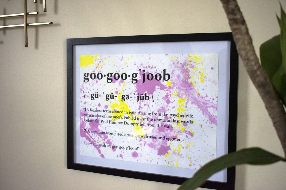Goo Goo G'joob Word Print