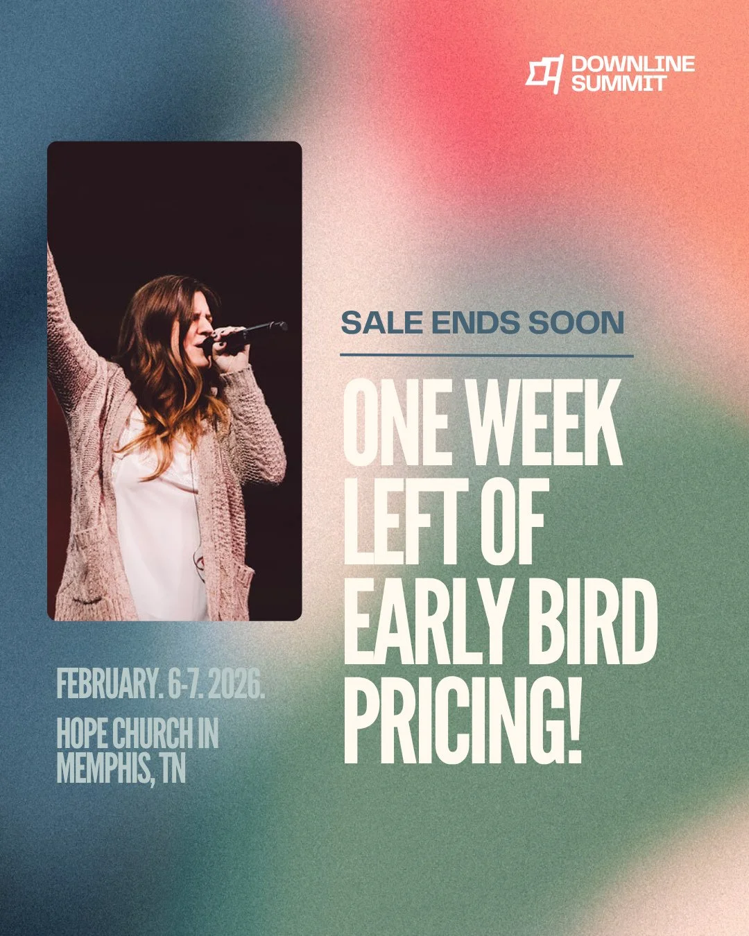 ONE. MORE. WEEK. ⁠
⁠
Early Bird Pricing ends October 31st, 2025! 🎃 Don't make the spooky mistake of missing out on our 20% off pricing. ⁠
⁠
Register for a General Admission Ticket at $79 with Early Bird Pricing before it returns to the original pric
