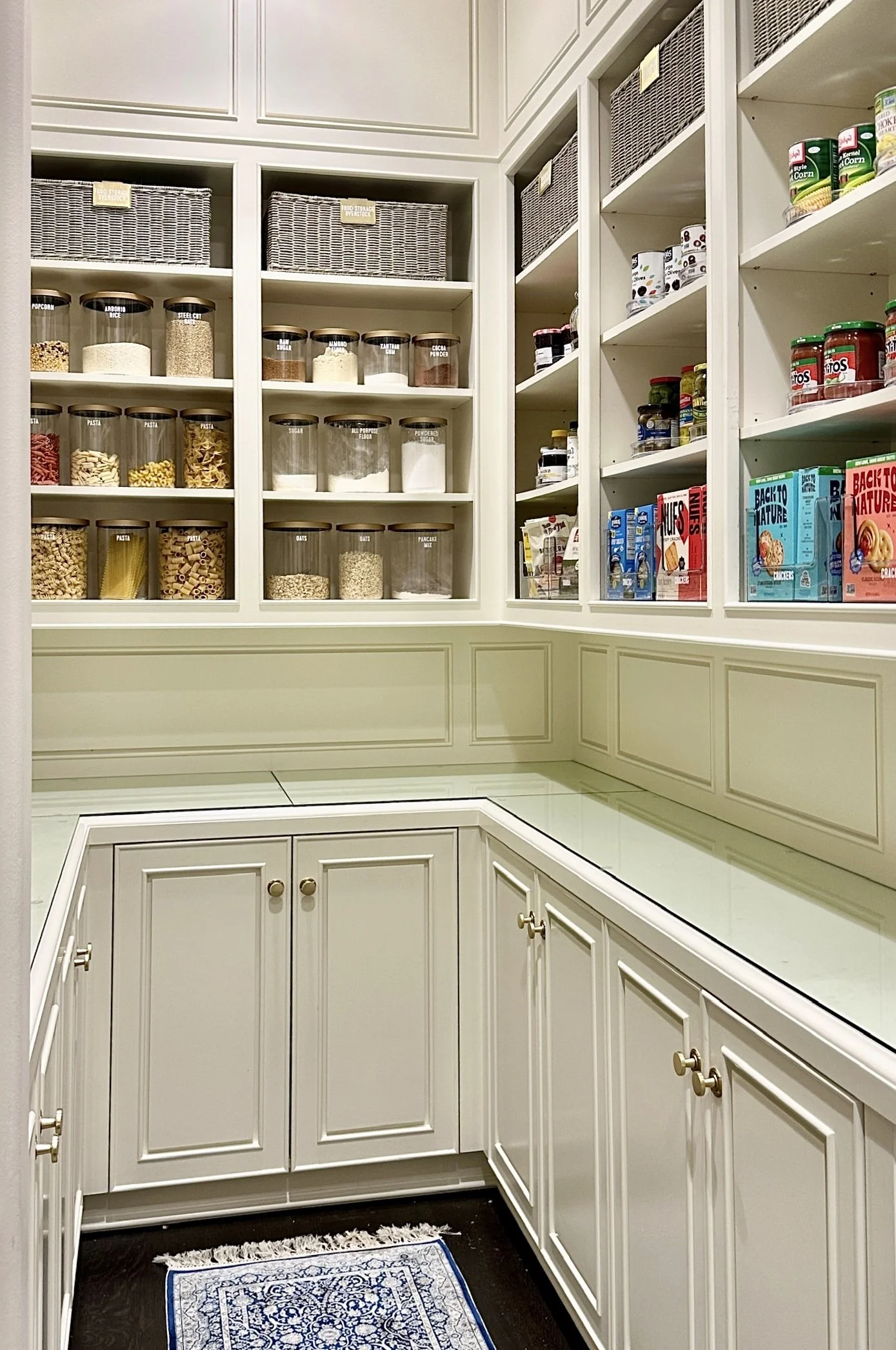luxury professionally organized walk-in pantry
