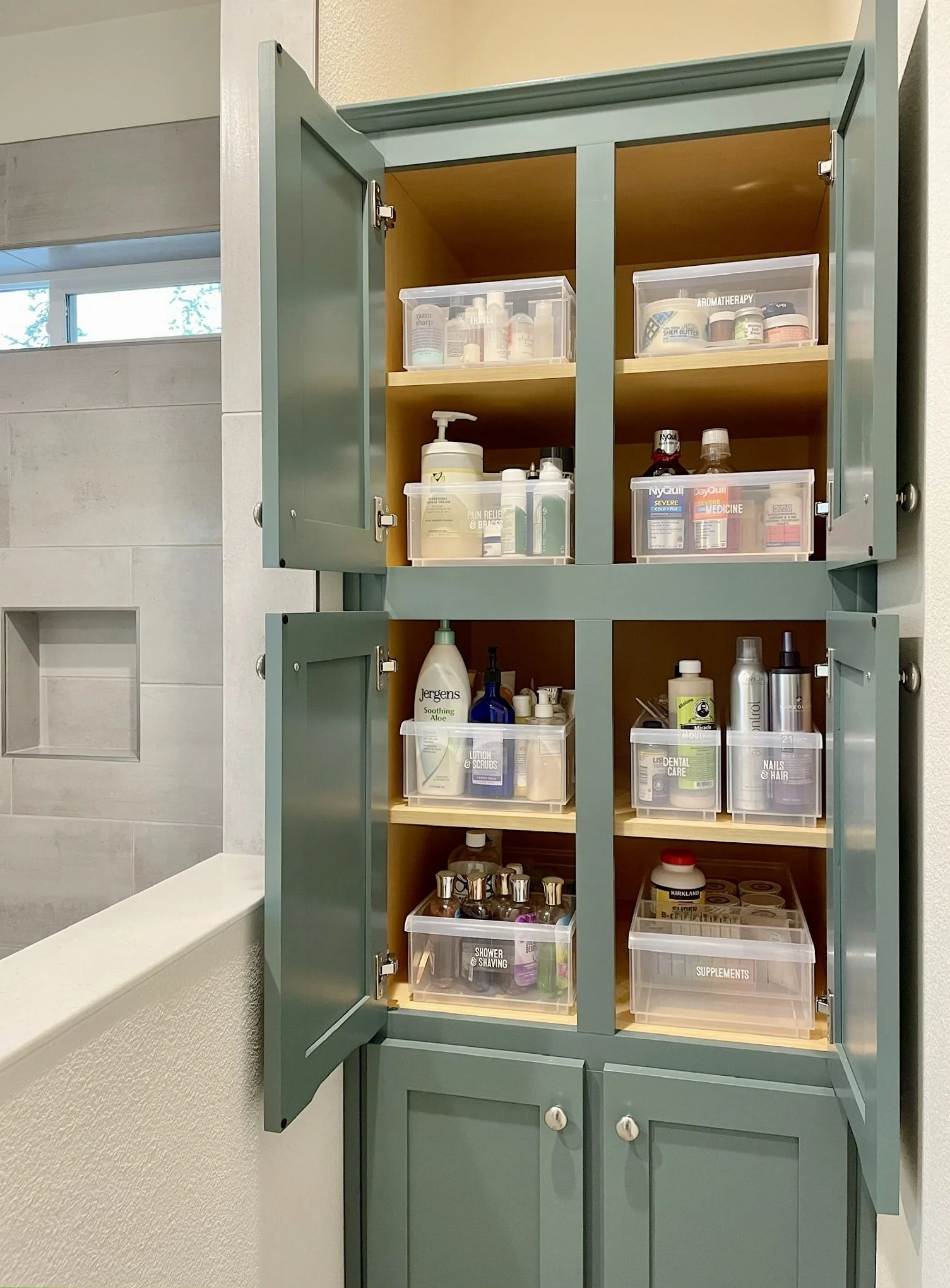 luxury organized bathroom cabinet