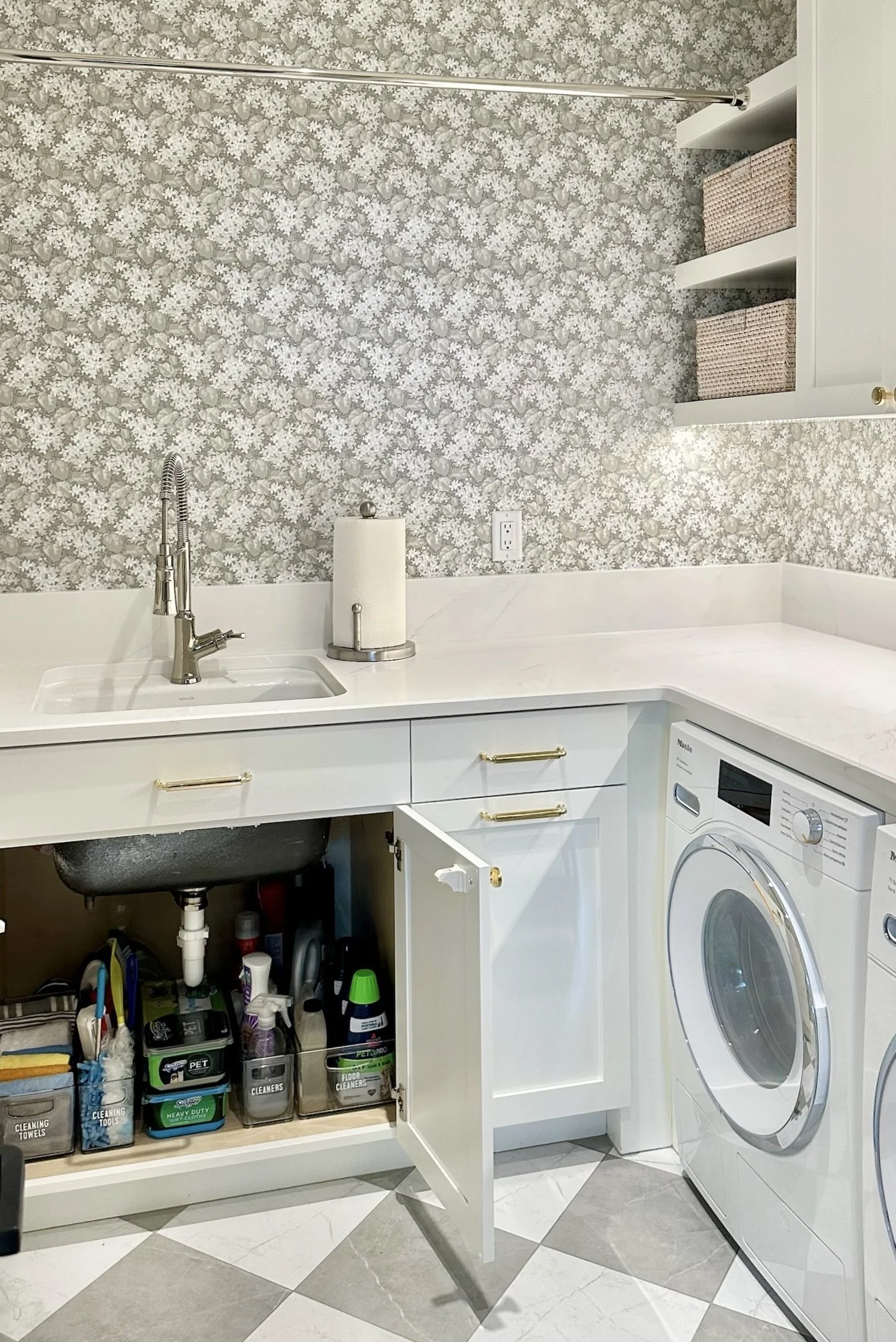 luxury organized laundry room