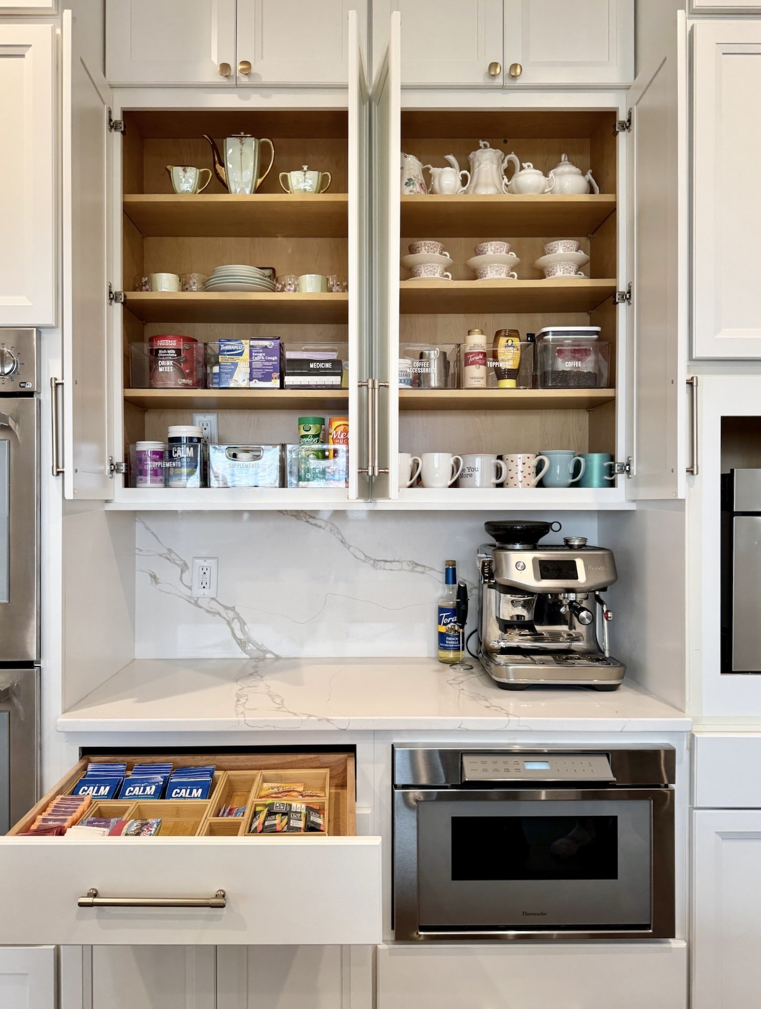 luxury organized coffee station