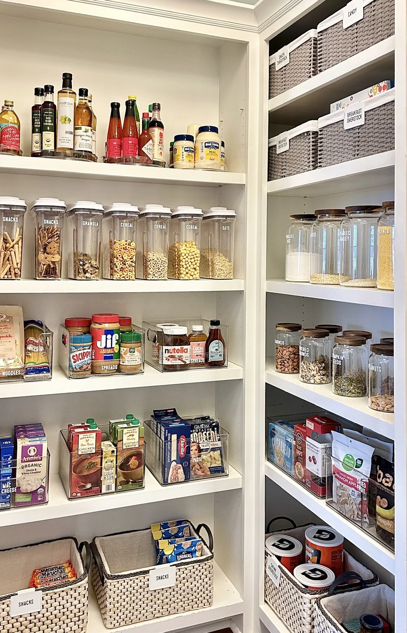 luxury professionally organized walk-in pantry