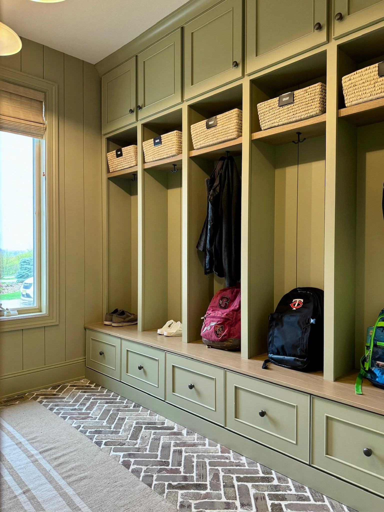luxury organized mudroom