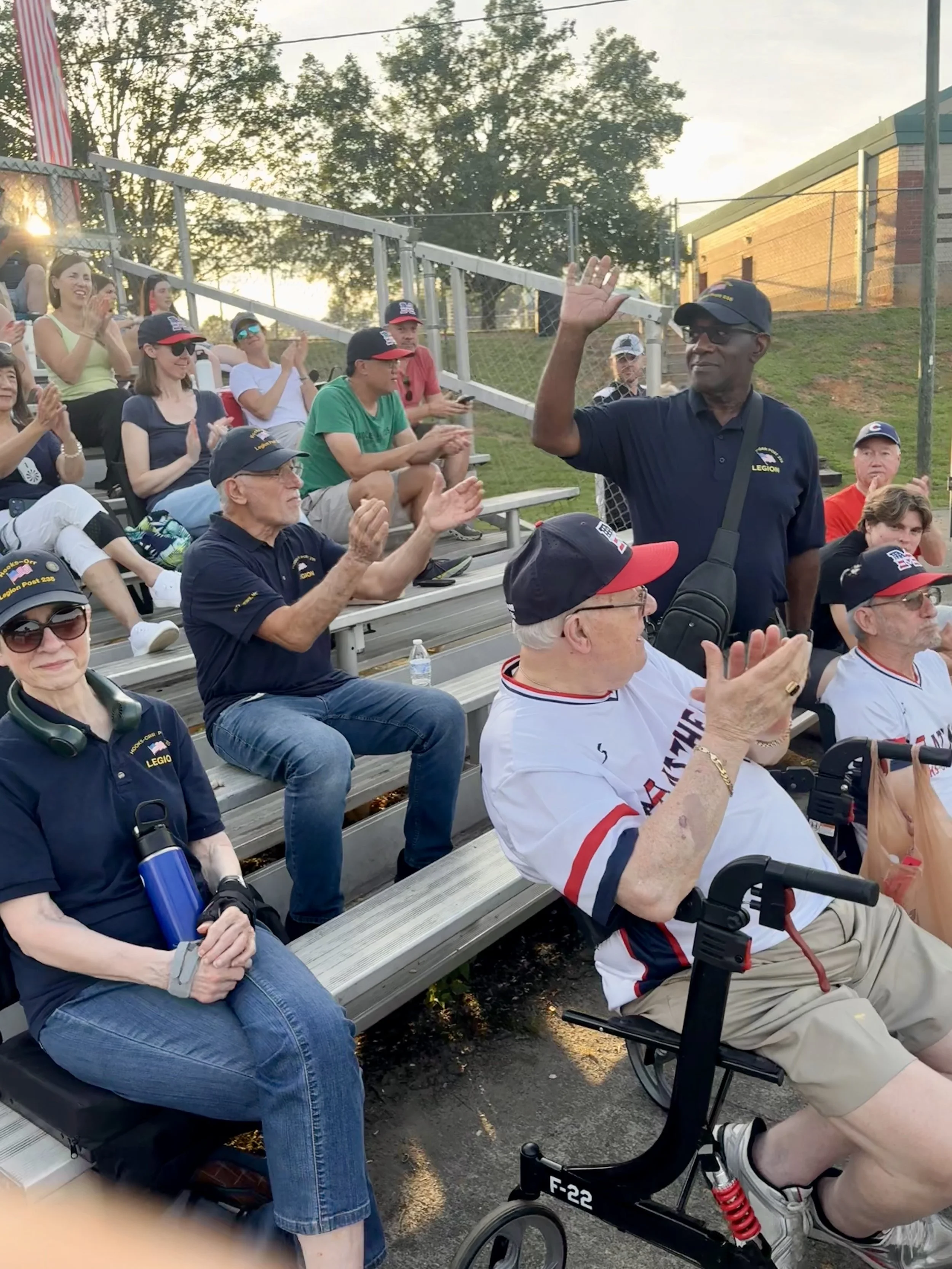 tonight we celebrate our Hooks-Orr Legion baseball “Veteran of the Game” US Army Dale Louder, and our new Post 235 Chaplain. 🫡🇺🇸⚾️