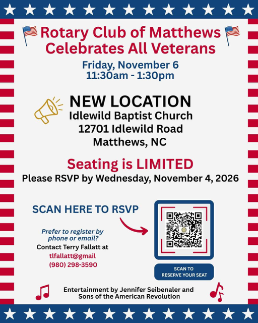 Annual Matthews Rotary Veteran’s Luncheon