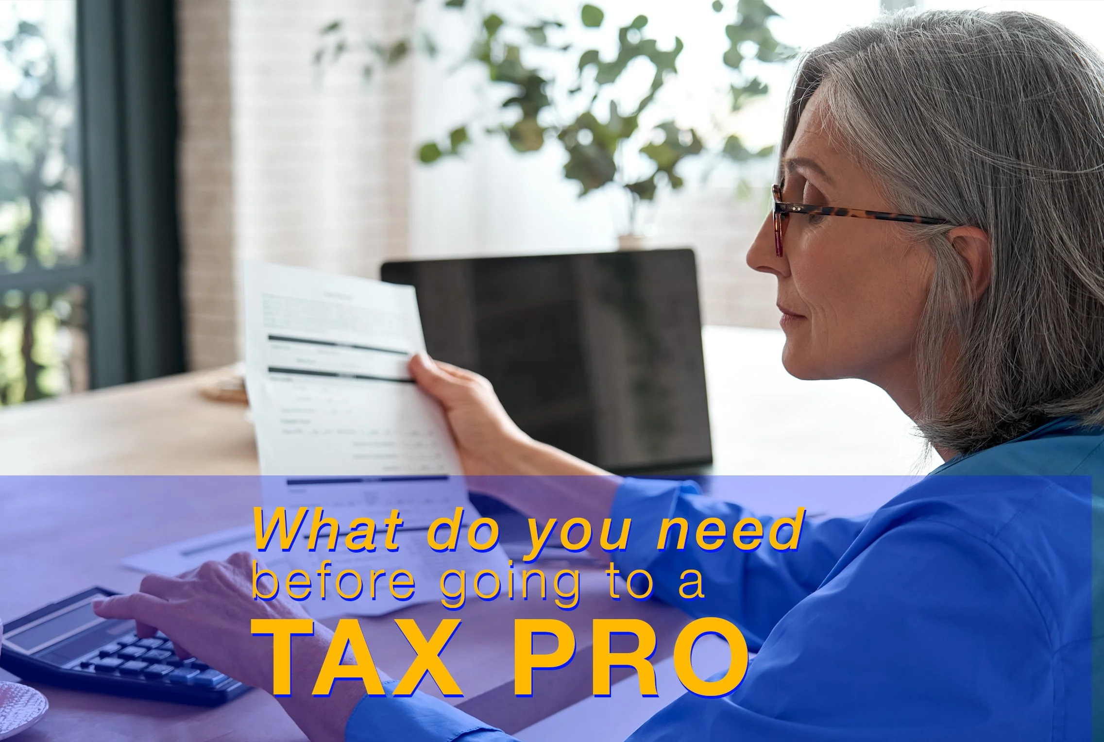 What do you need before going to a Tax Pro?