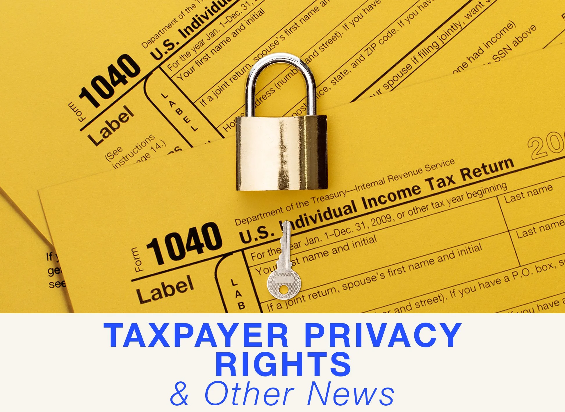 Taxpayers Rights to Privacy &amp; Other News