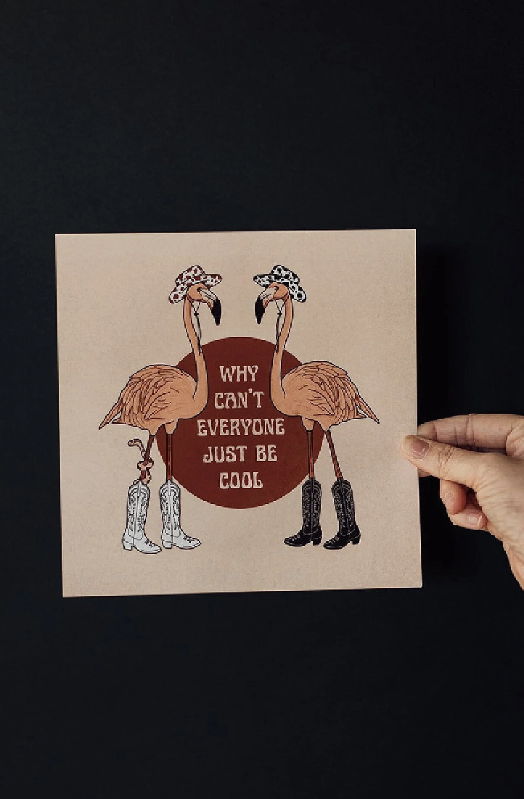 Cool Flamingos Art Print