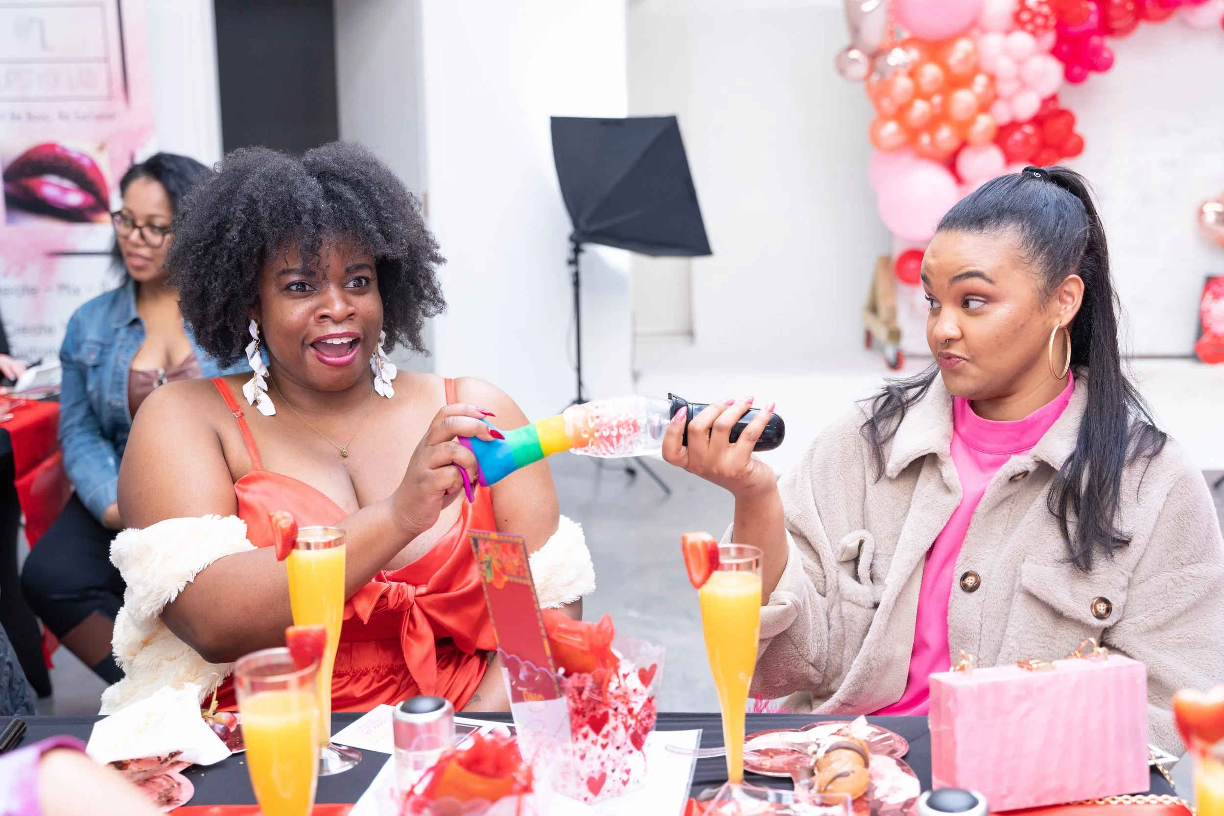 product demonstration at a party