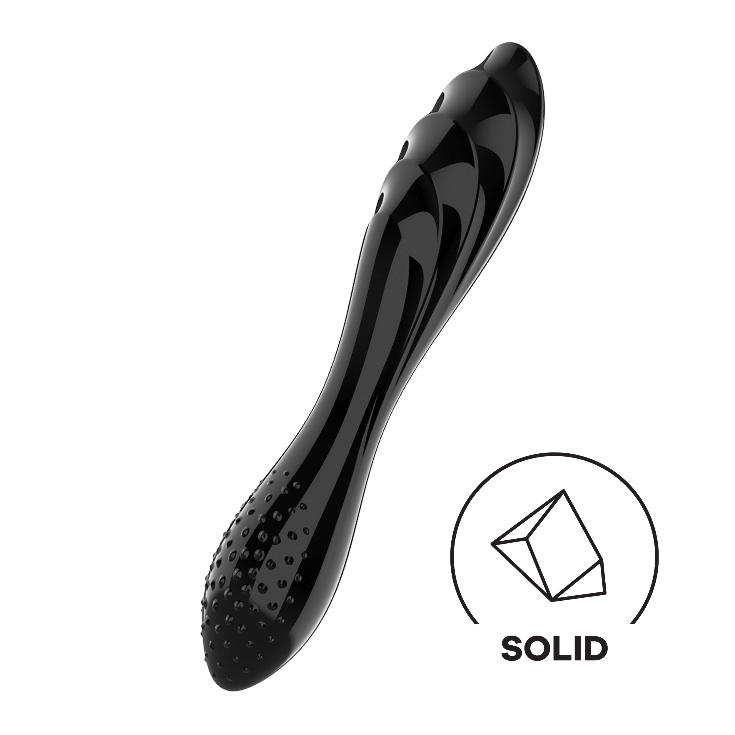 satisfyer-dazzling-crystal-glass-dildo-black-side-view