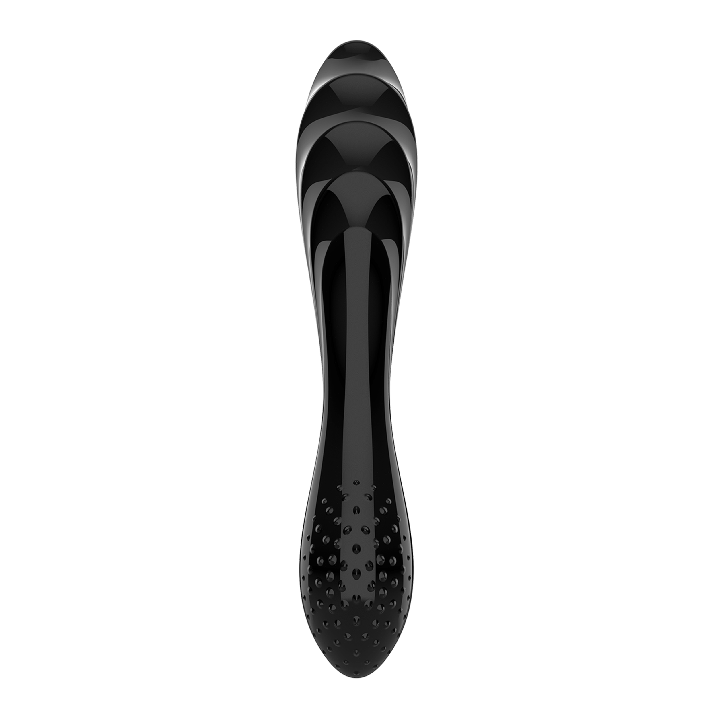 satisfyer-dazzling-crystal-glass-dildo-black-top-view