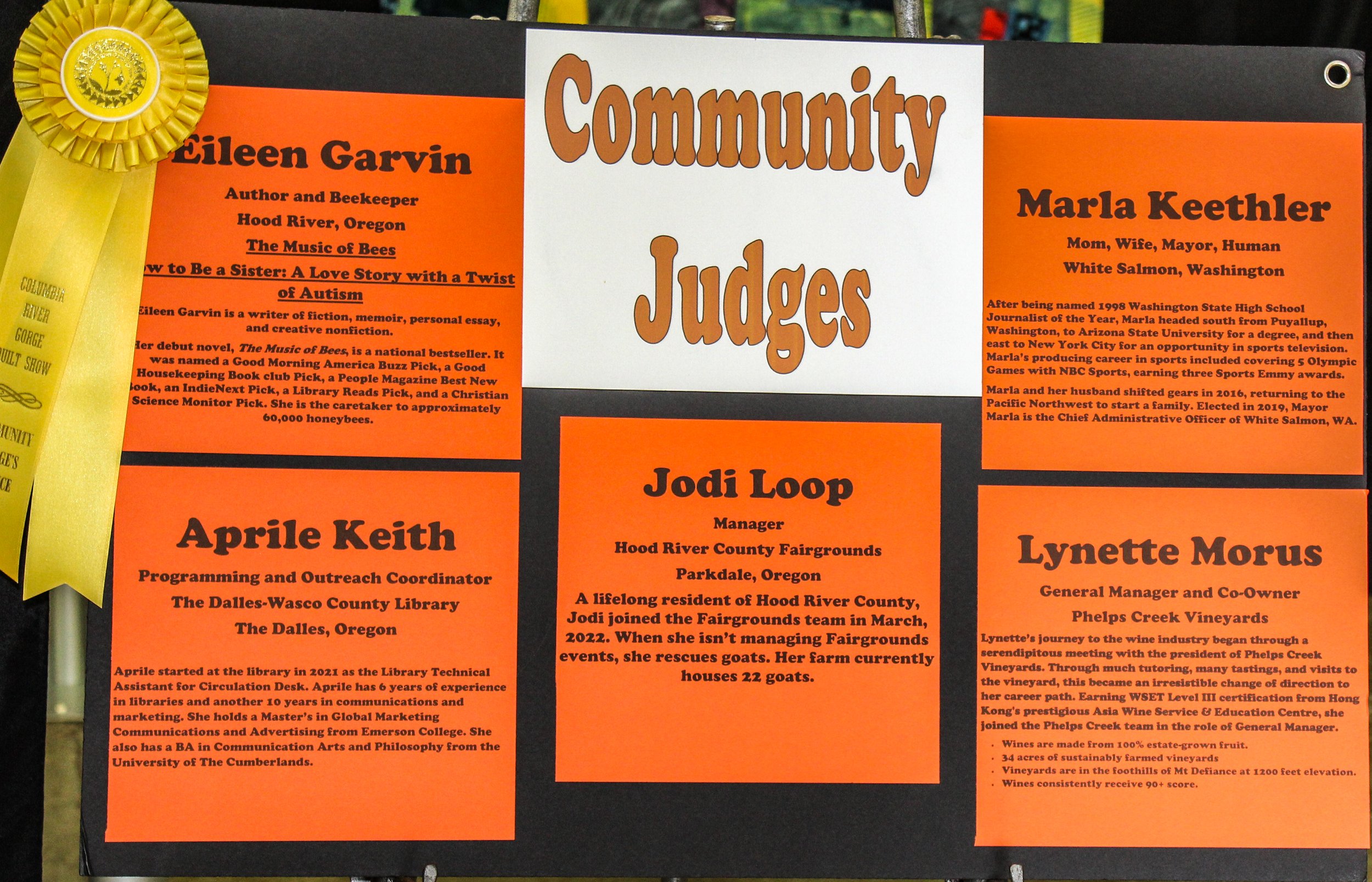 Thanks to our Community Judges!