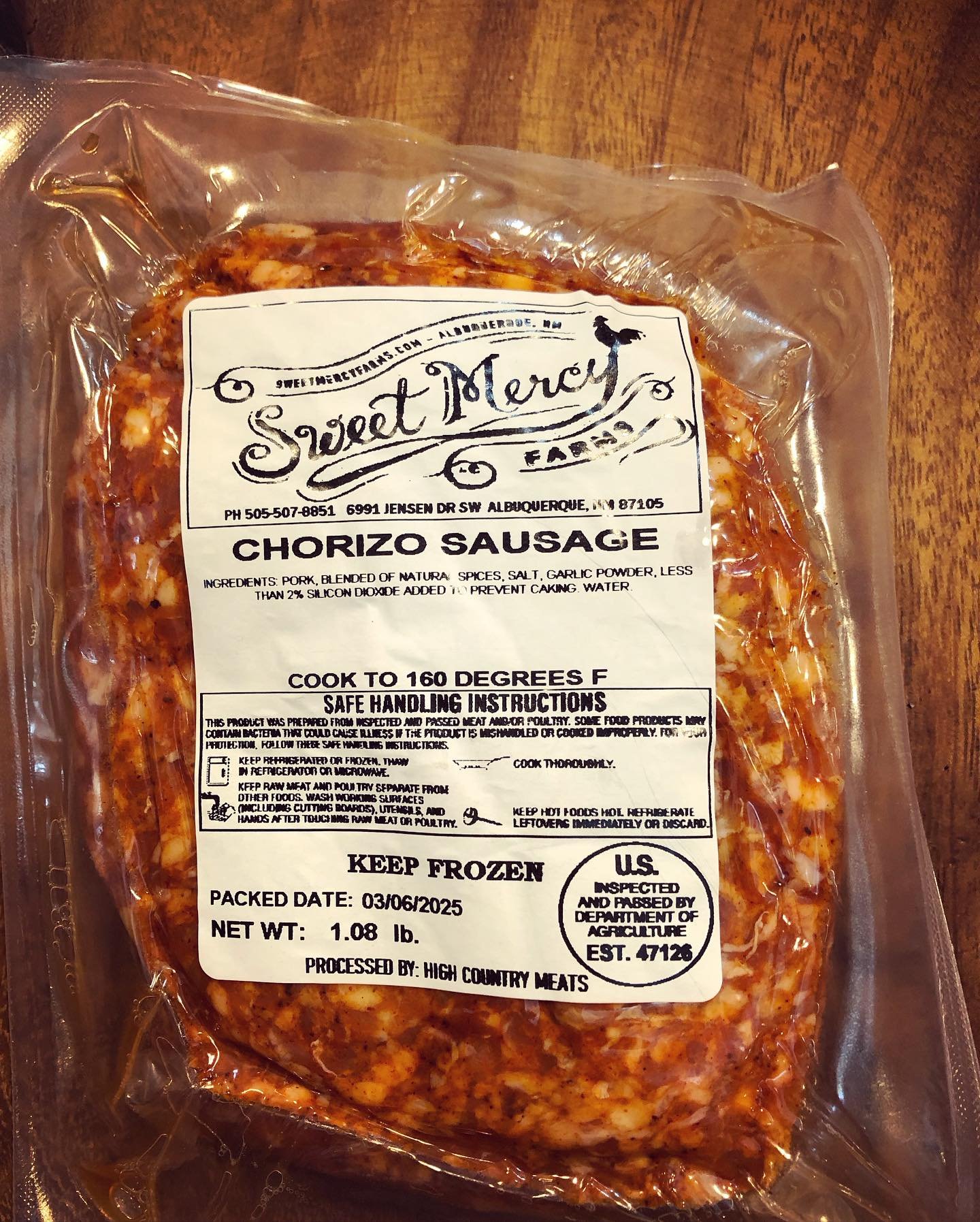 Sweet Mercy Farms Chorizo! 
#sweetmercy #chorizo #chorizopower #smallfarm #localchorizo #nmtrue💯