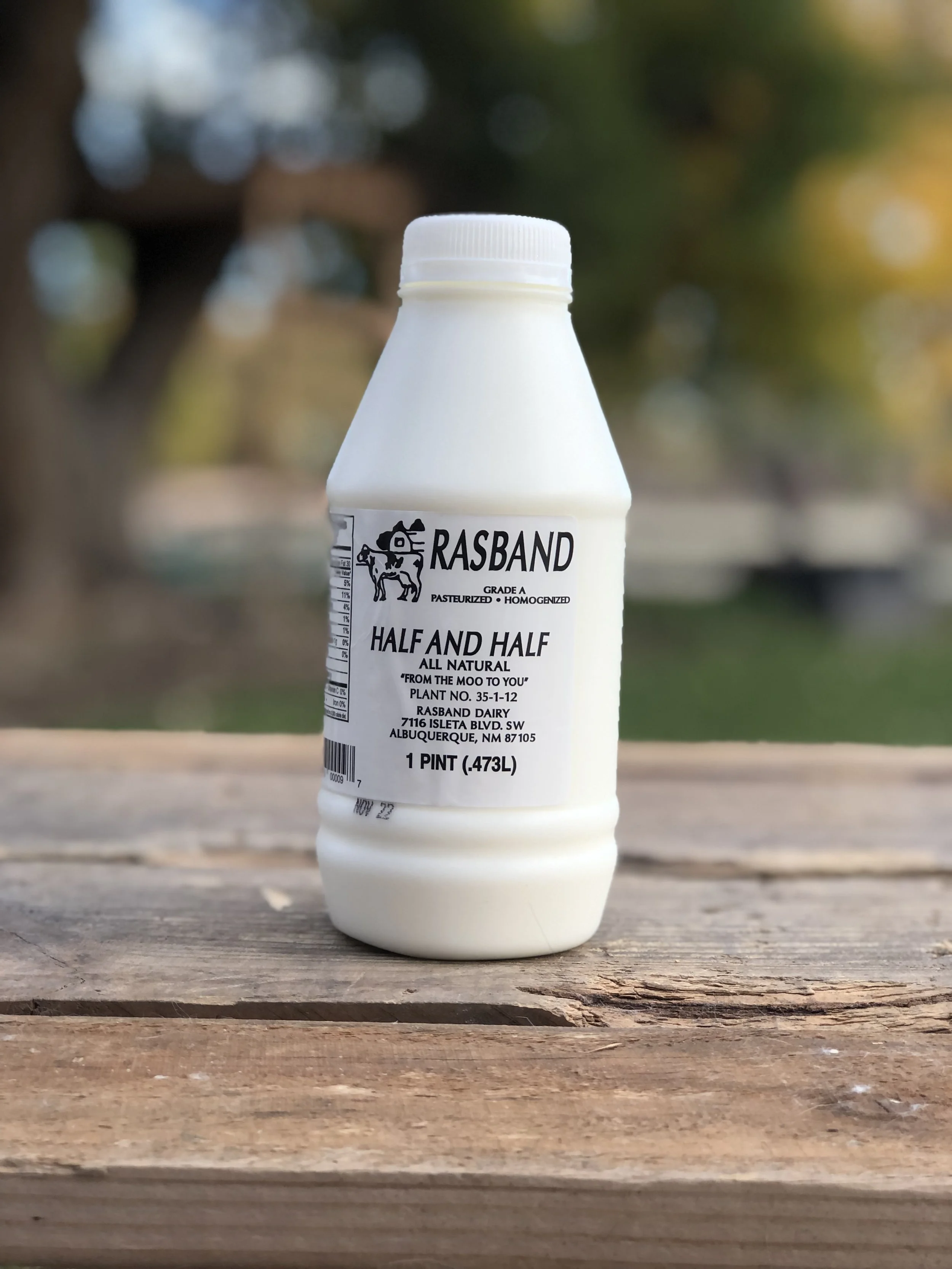 Pasteurized Local Half-n-Half - Rasband Dairy