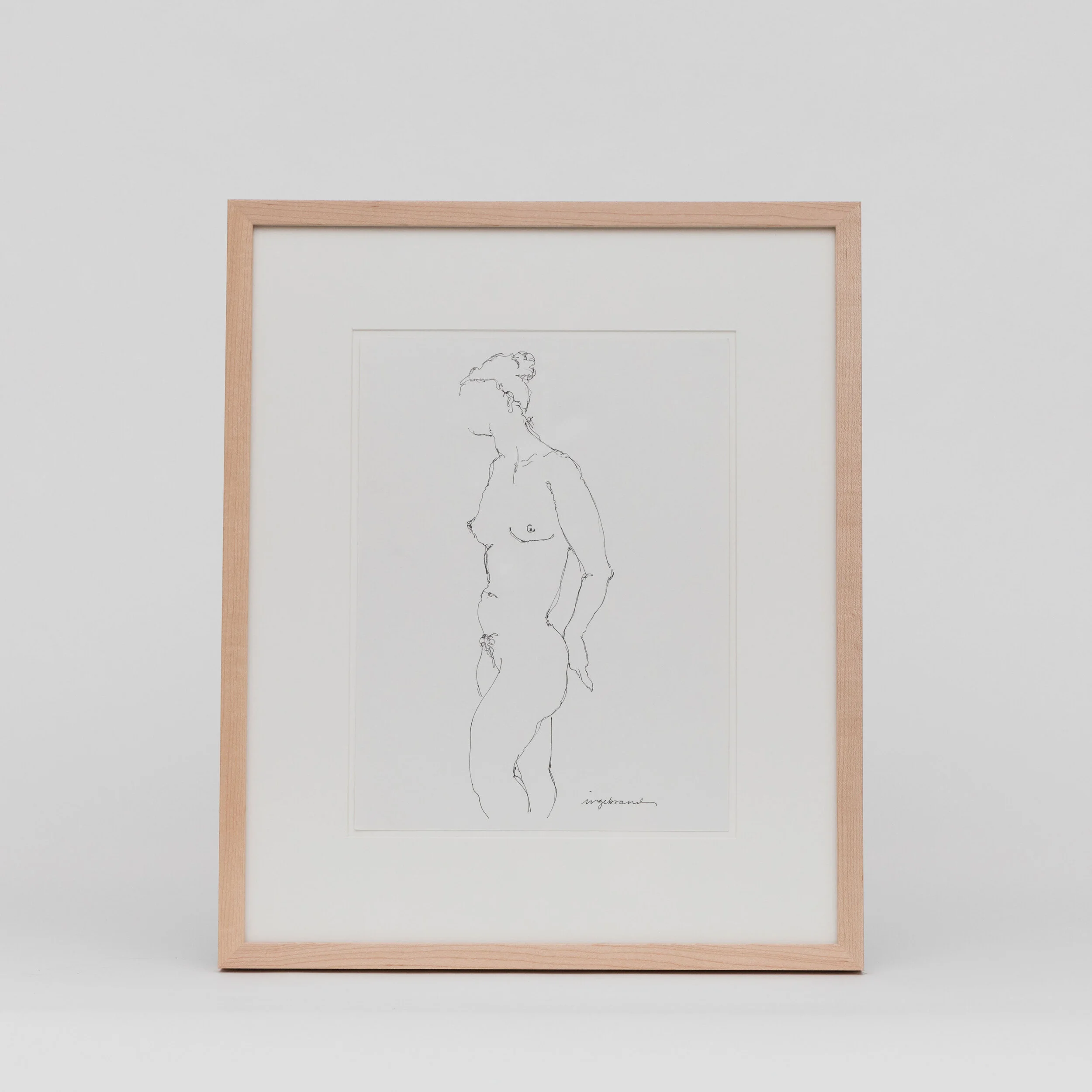 Contour Line Drawing, Ink