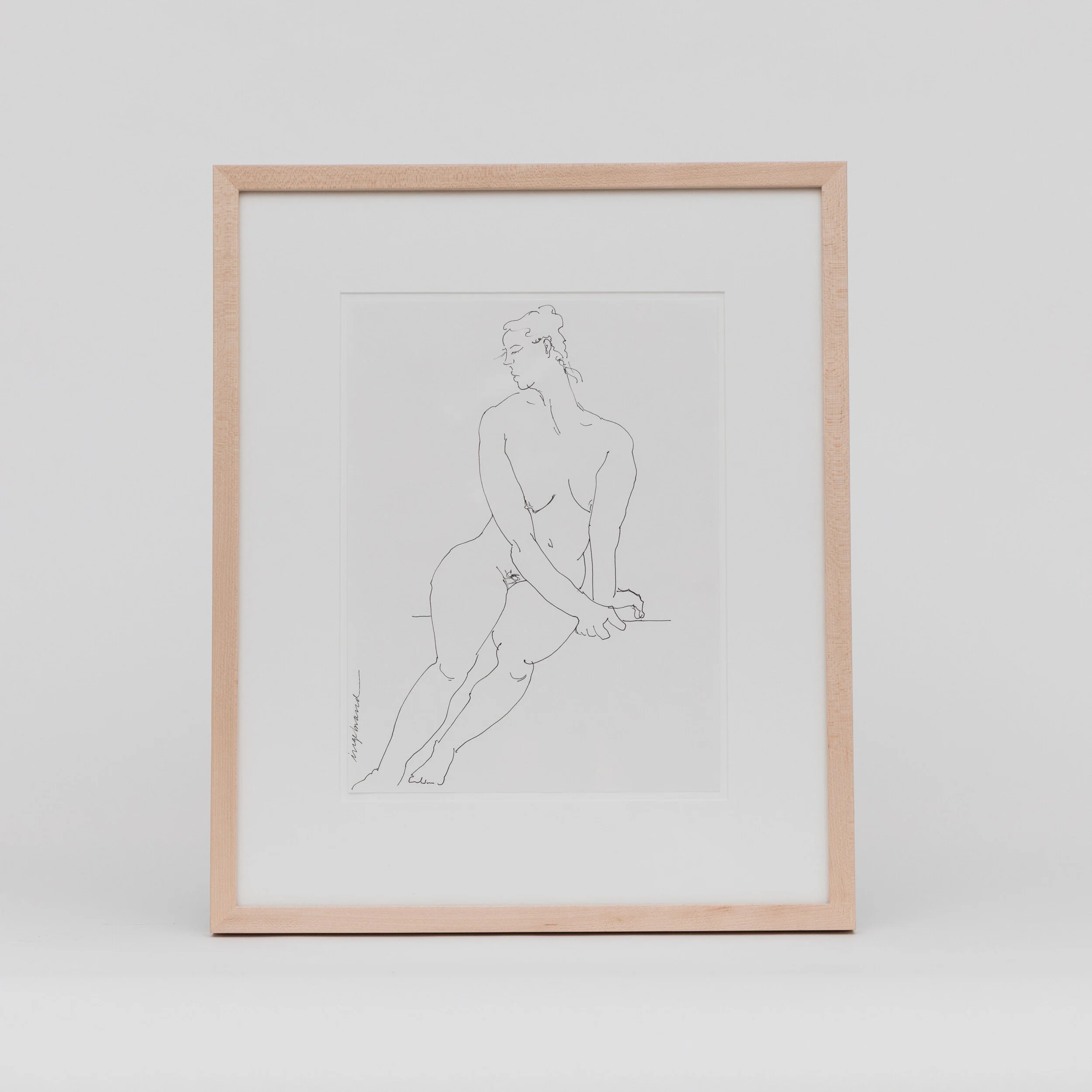 Contour Line Drawing, Ink