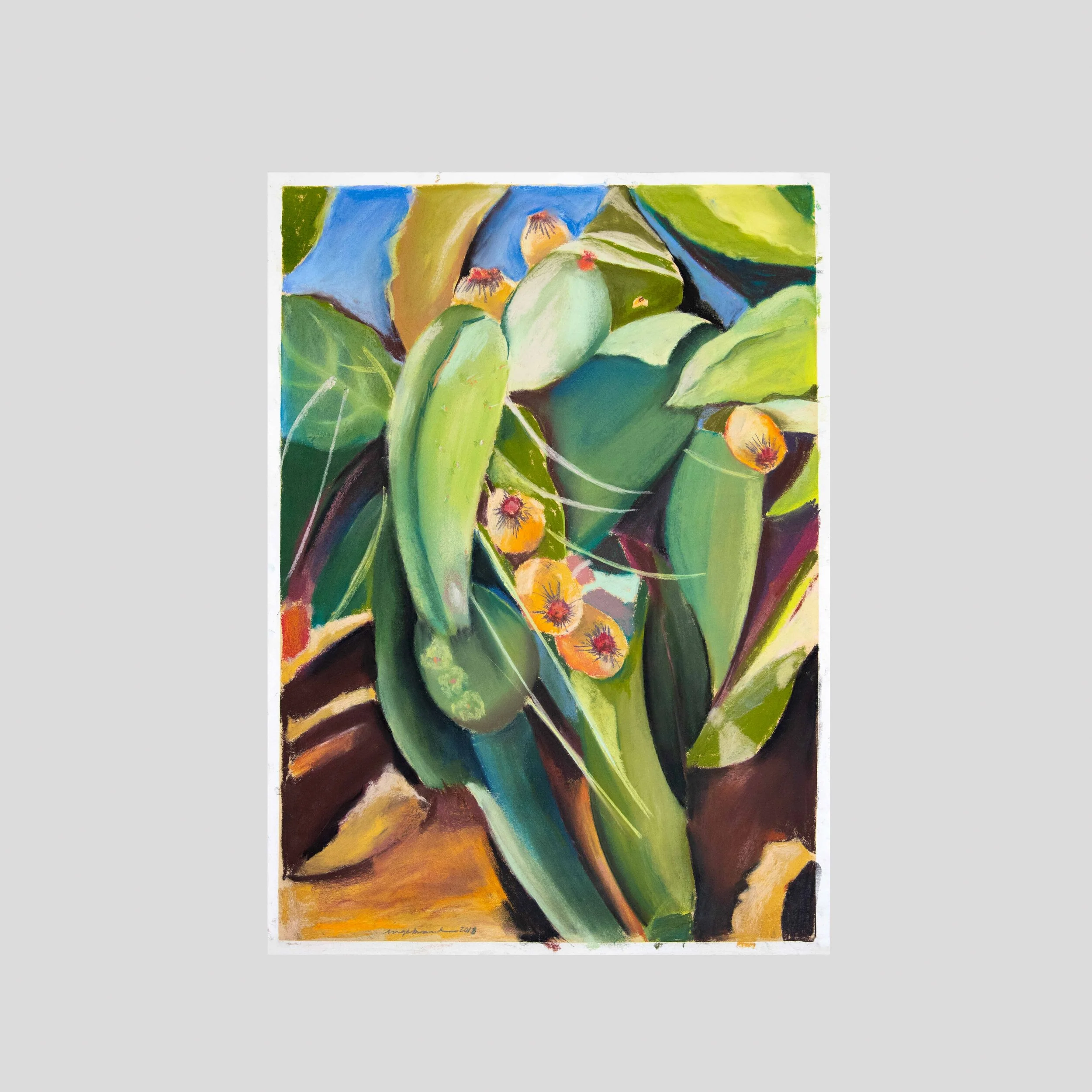 Cactus Study, pastel