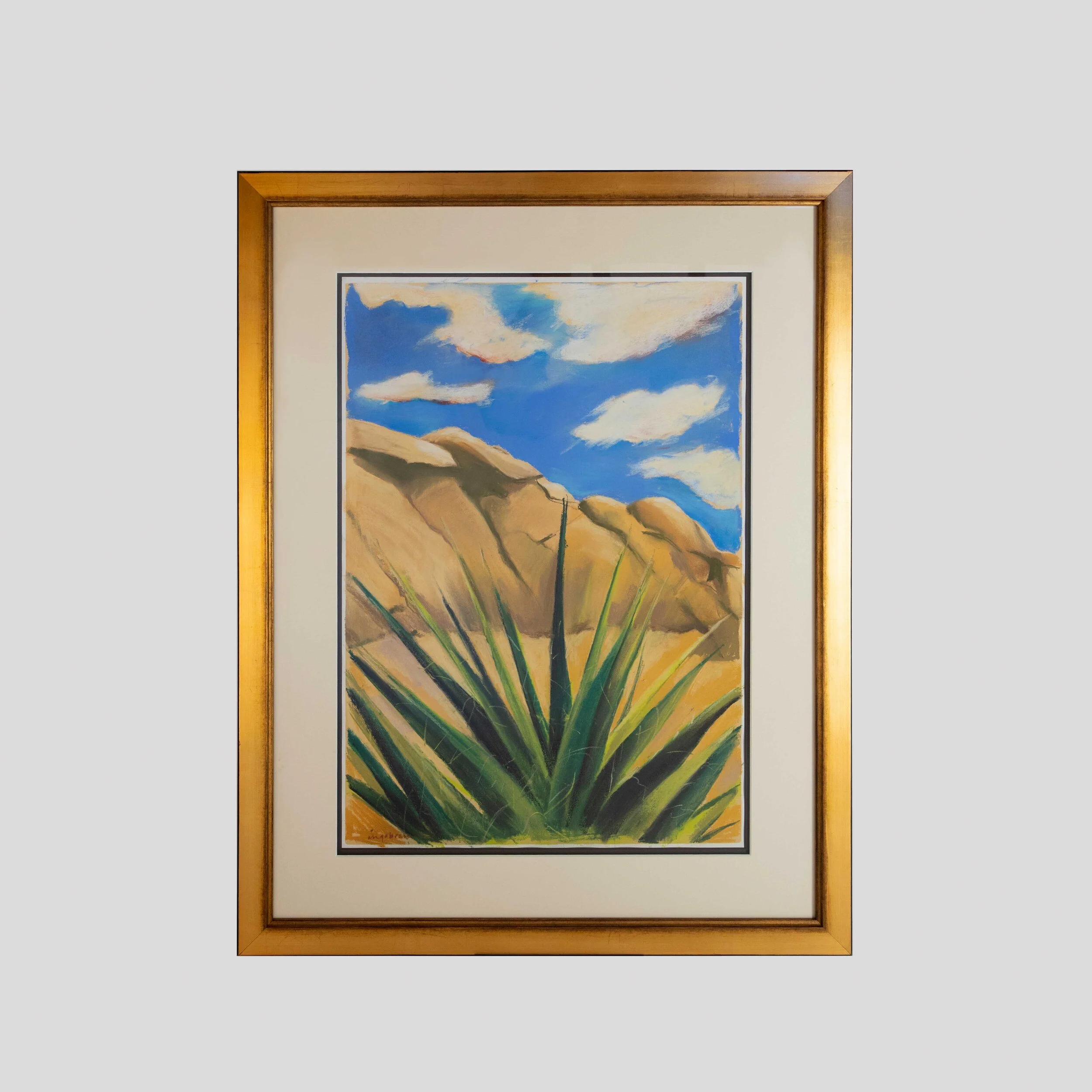 Cactus to Clouds, pastel