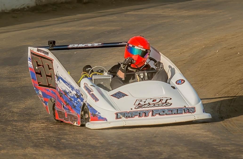  Dustin Bauer on track during the heat races 