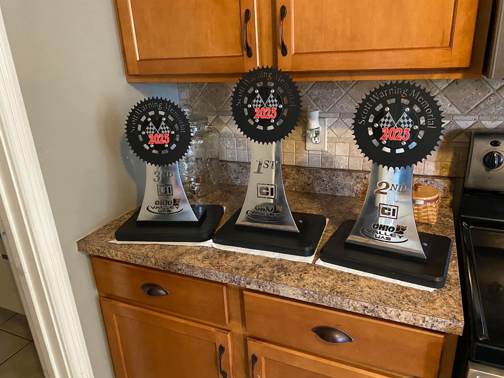  1st-3rd place trophies made by Diecraft Engineering 