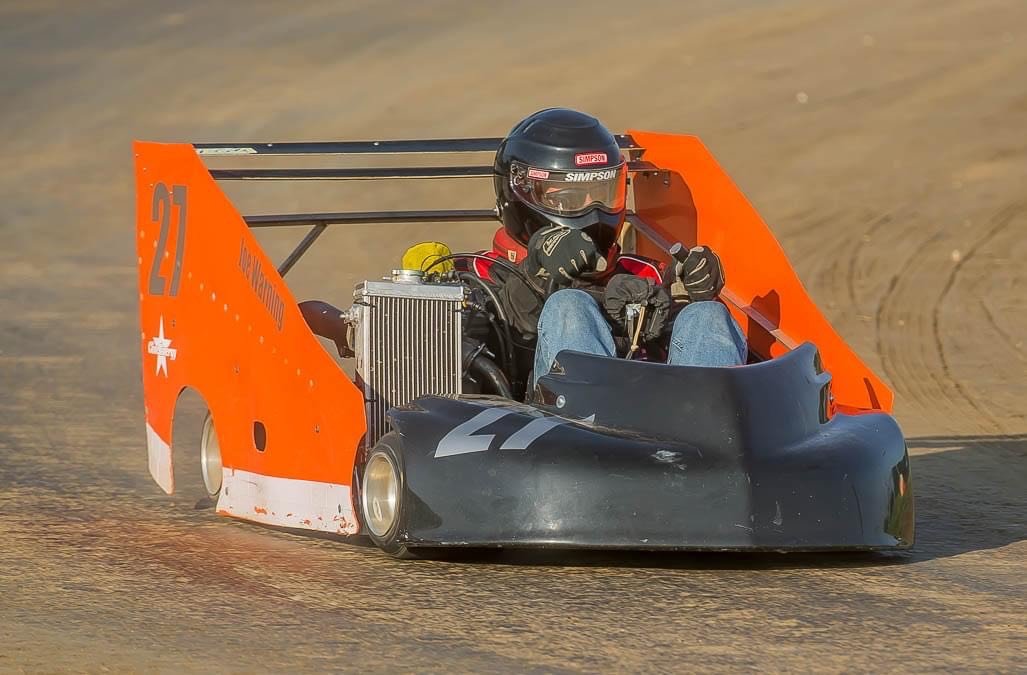  Joe Warning on the track during practice 