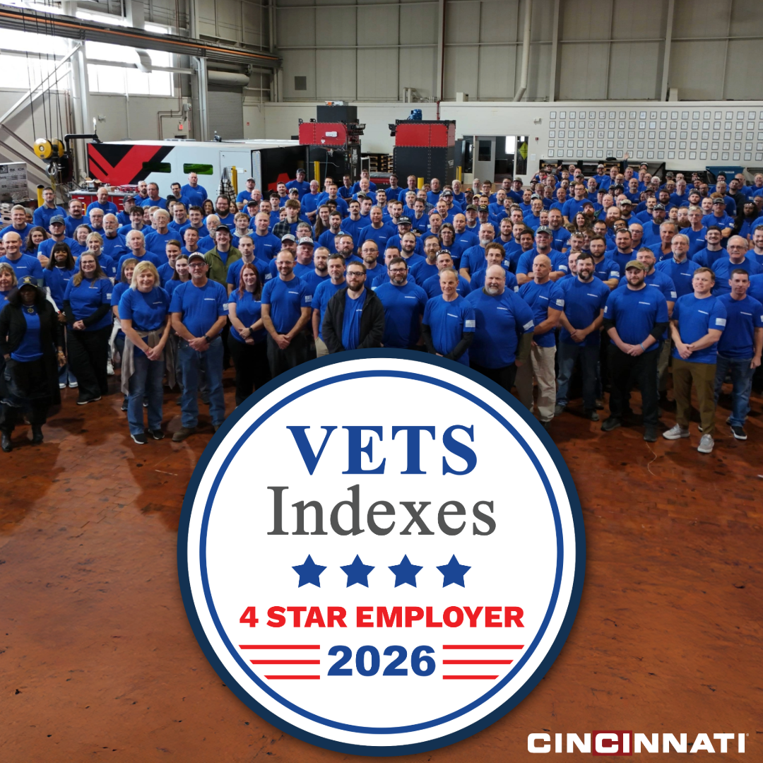Cincinnati Incorporated Earns 2026 VETS Indexes 4-Star Employer Award