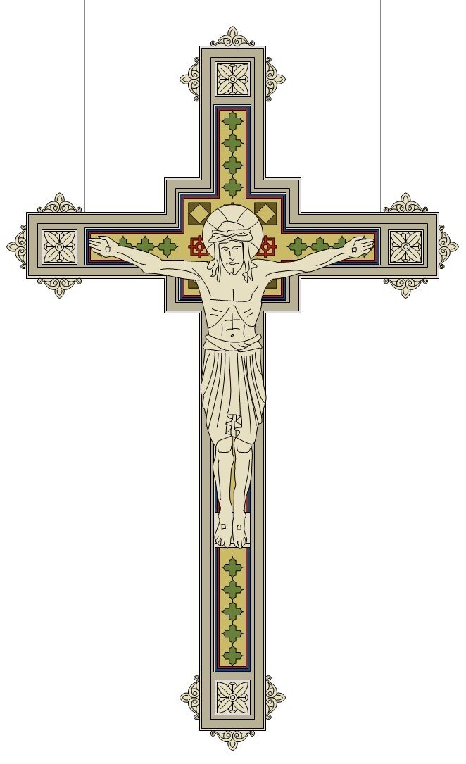 Crucifix Above Altar