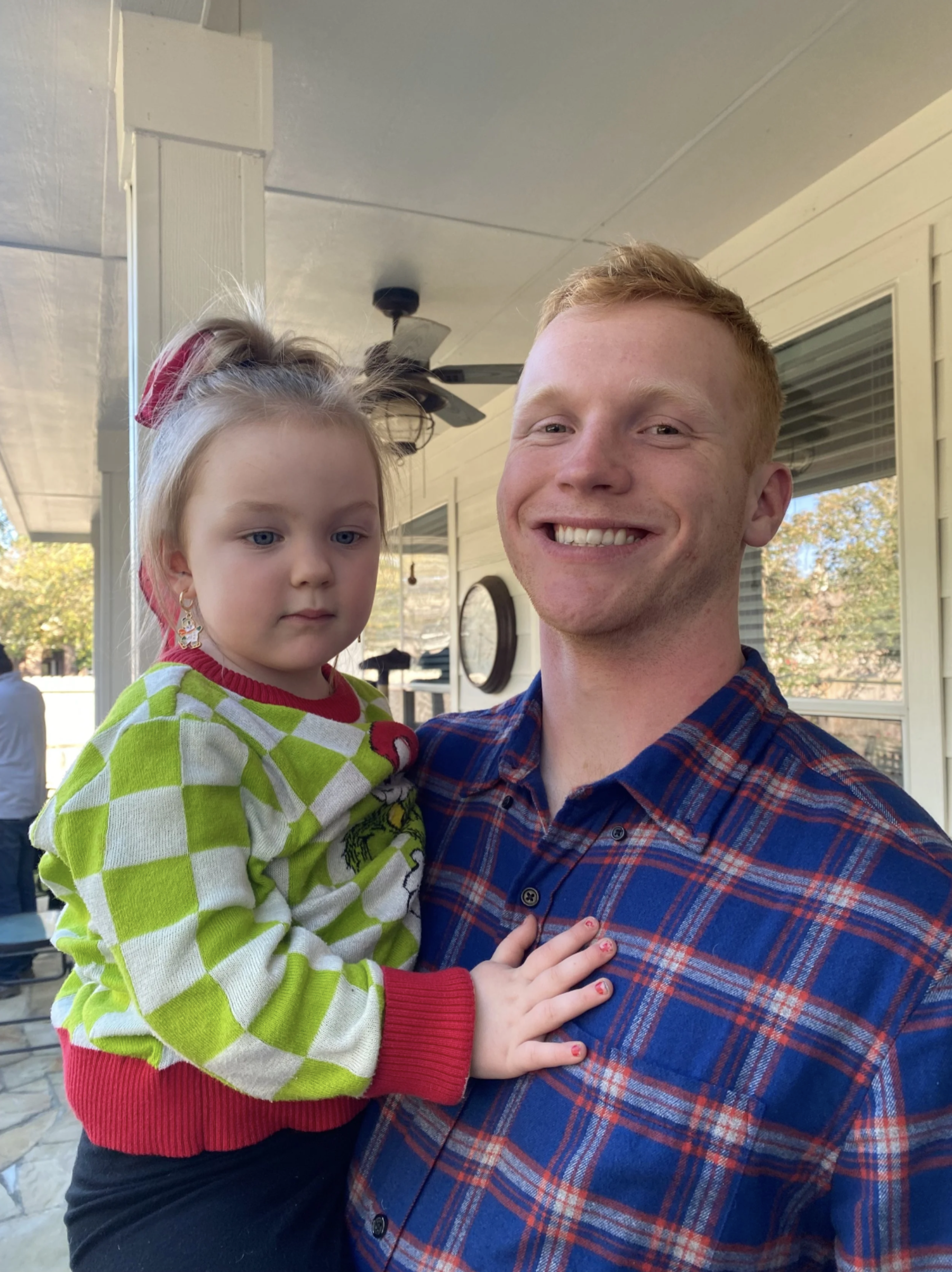 Mason with his niece.