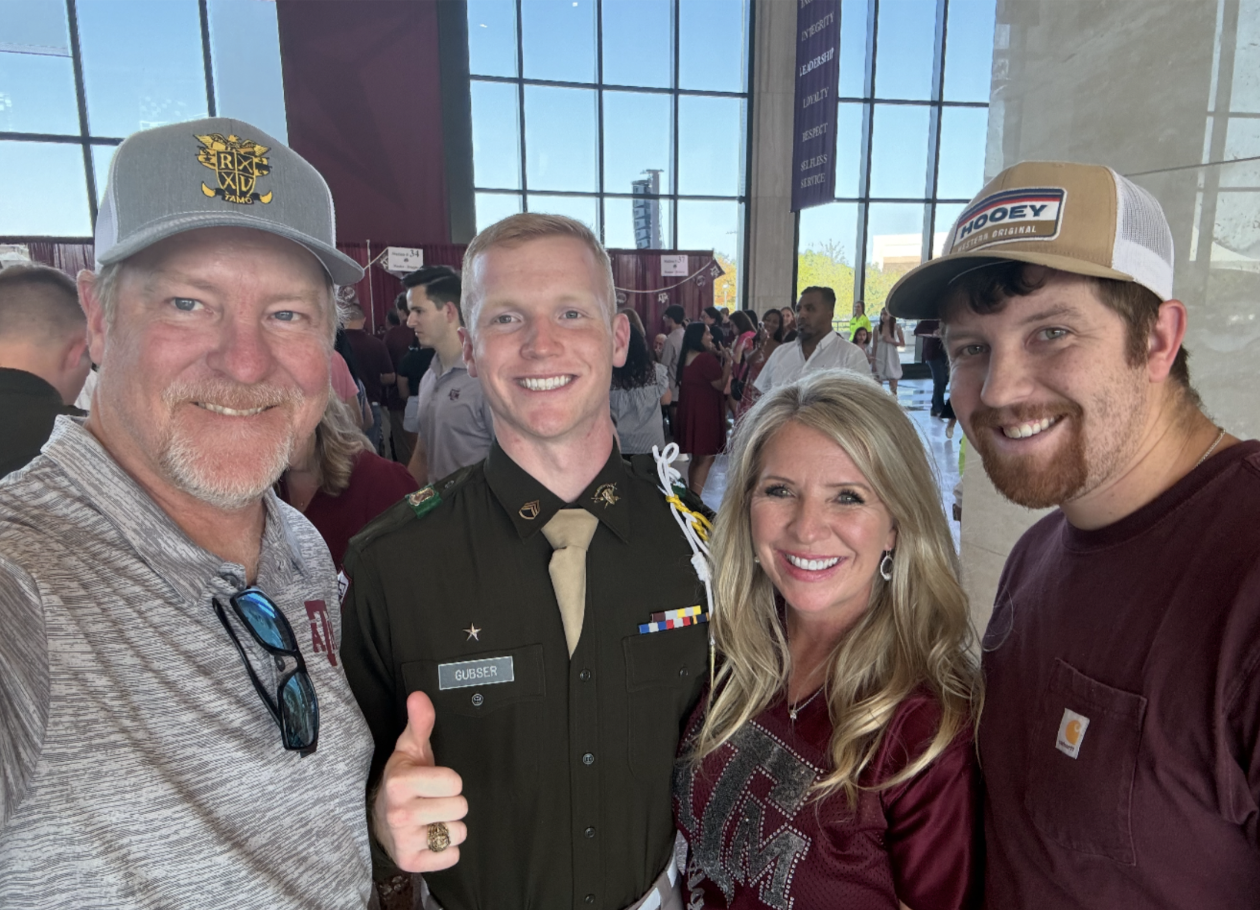 Mason with his family on Ring Day.