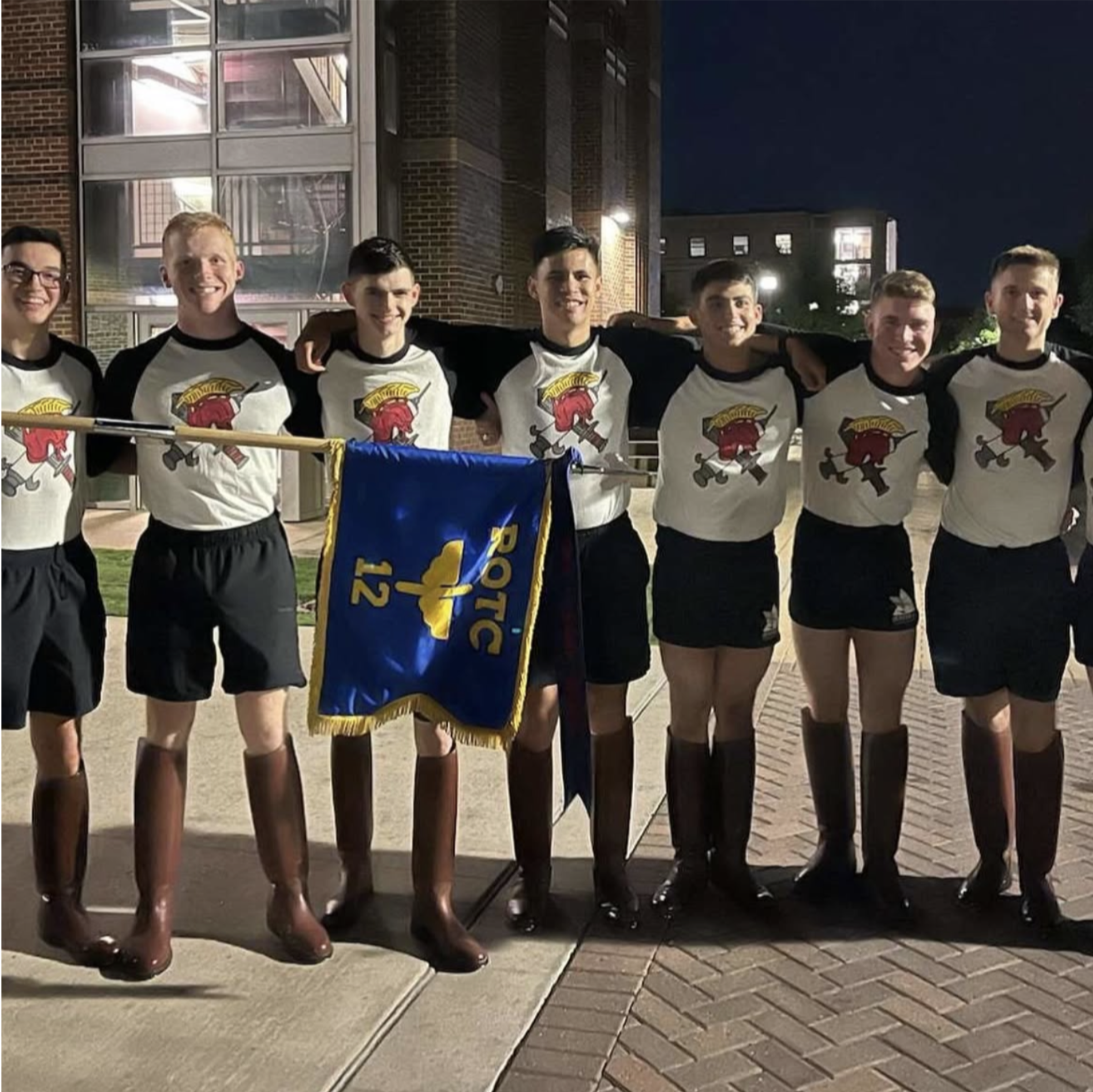 Mason with fellow cadets.