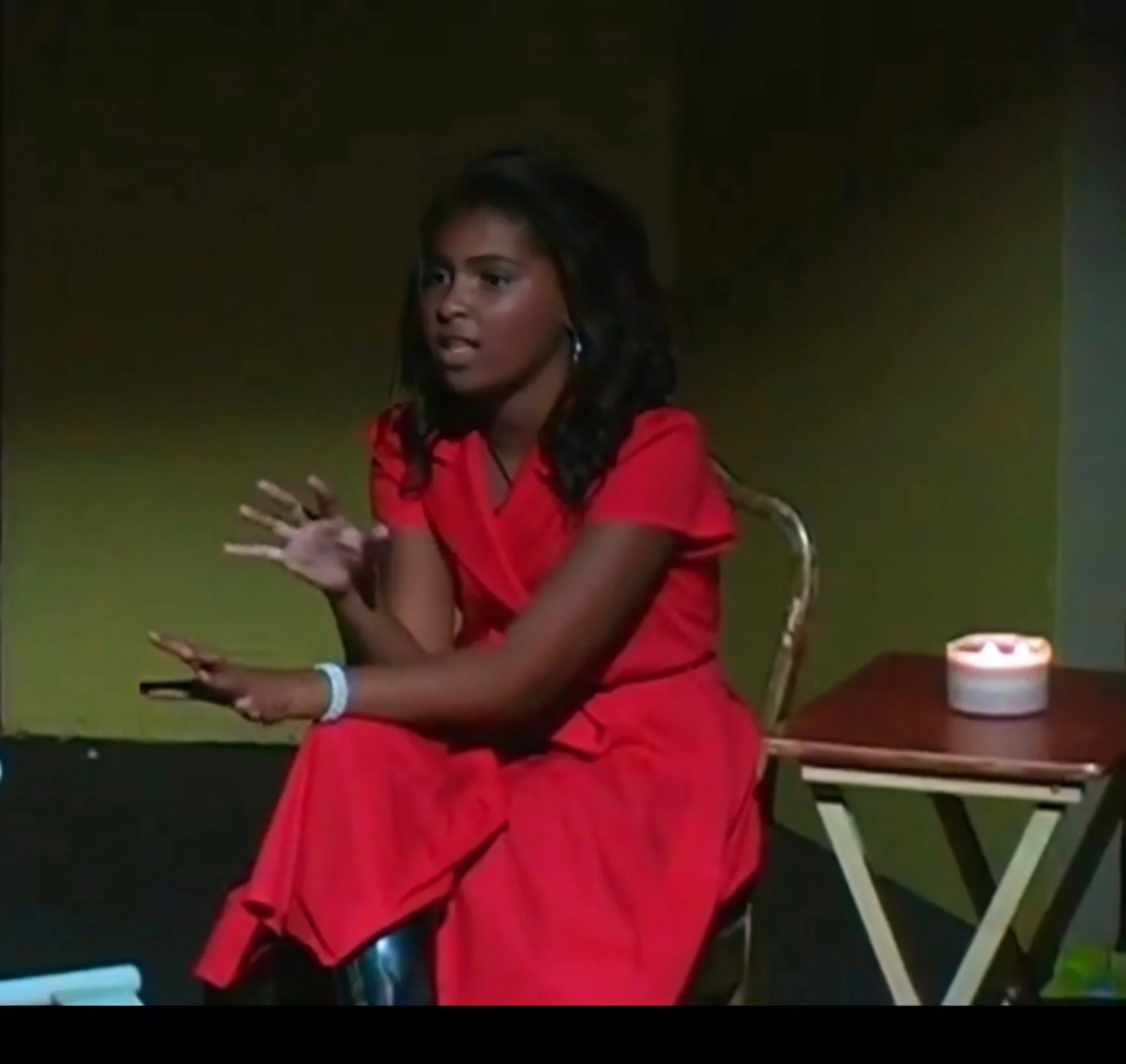 Alum Rikki Woodlin, on the stage Odella Williams Show, 2008