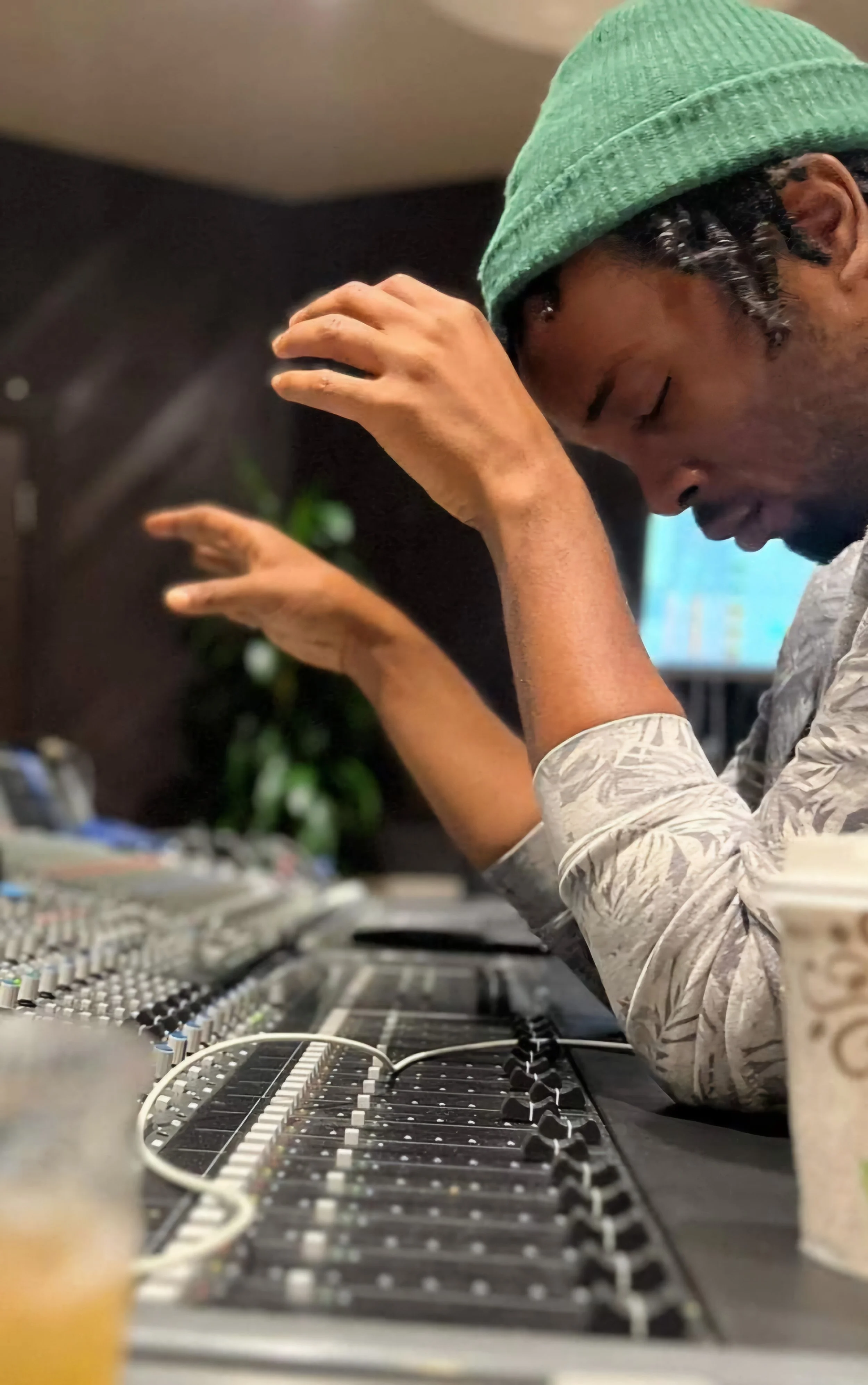 Alum Chris Jackson, at the Recording Studio