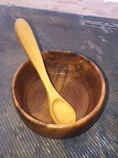 Walnut Bowl with Spoon
