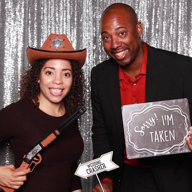 Ladies, he&rsquo;s taken... by the sheriff at gunpoint. This might be a hostage situation. #cutecouple
.
.
.
#photo #photobooth #props #wedding #theknot #weddingwire #instawedding #photoboothwedding #vendor #weddingvendor #losangelesphotobooth #losan