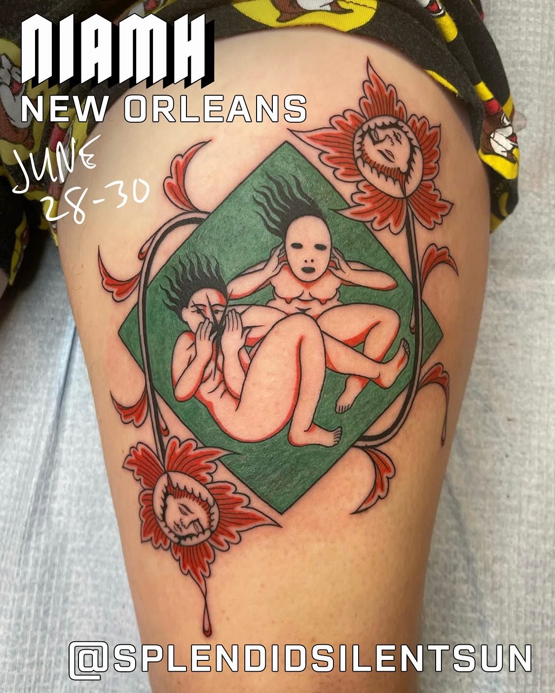 🔥GUEST ALERT🔥
We will have @splendidsilentsun  tattooing with us from New Orleans June 28-30! Contact them dorectly to book