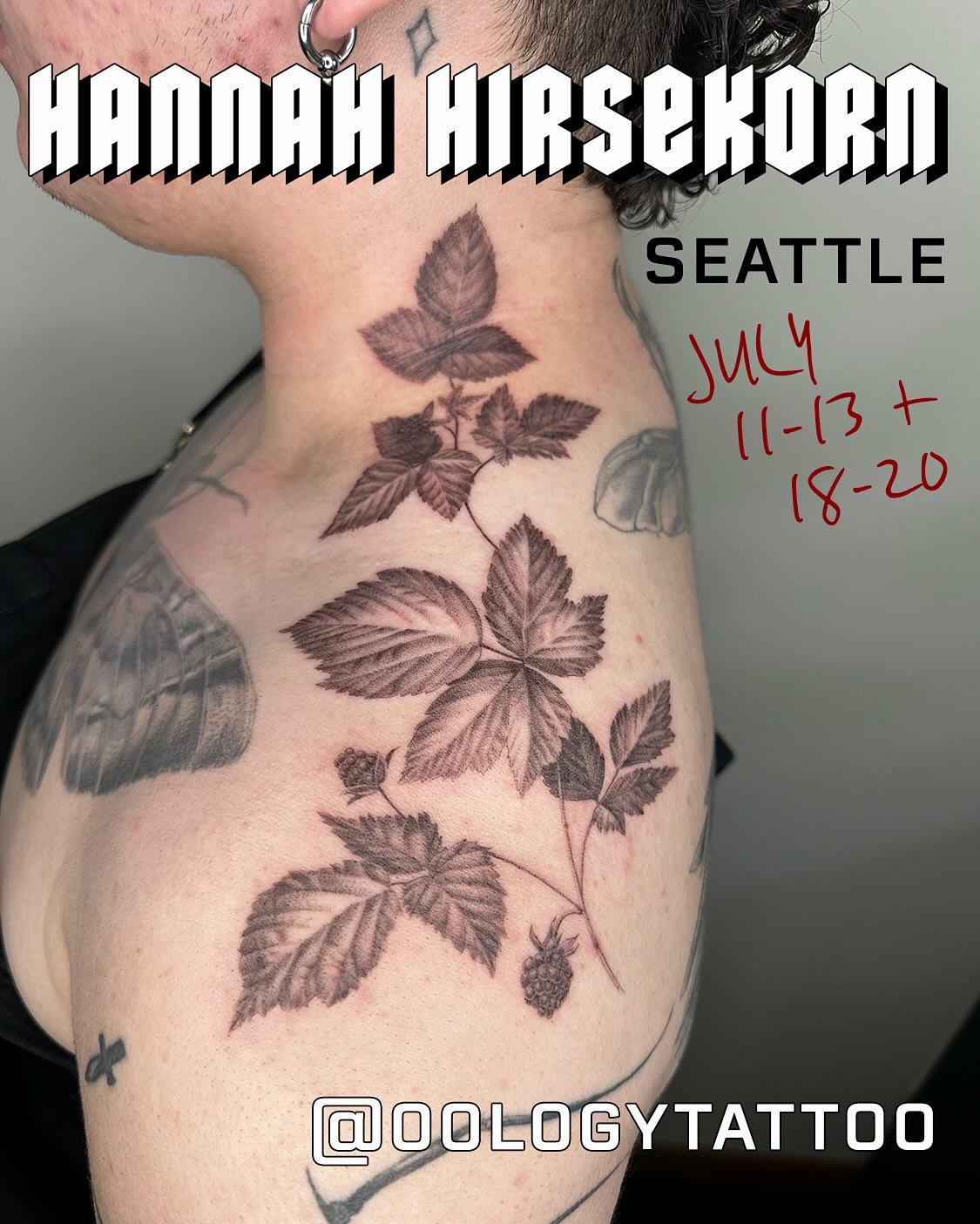 🔥GUEST ALERT🔥
We are looking forward to hosting @oologytattoo for 2 back-to-back weekends in July! Contact Hannah directly for all of your ultra delicate, fine line botanical tattoo needs 🌸