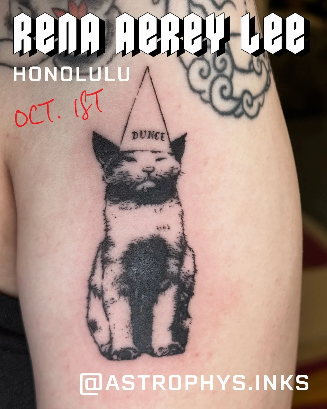 🔥GUEST ALERT🔥
Can&rsquo;t wait to host @astrophys.inks next week all the way from Hawai&rsquo;i! She may still have some spots left, so hit her up! Contact artists directly for details 🐱