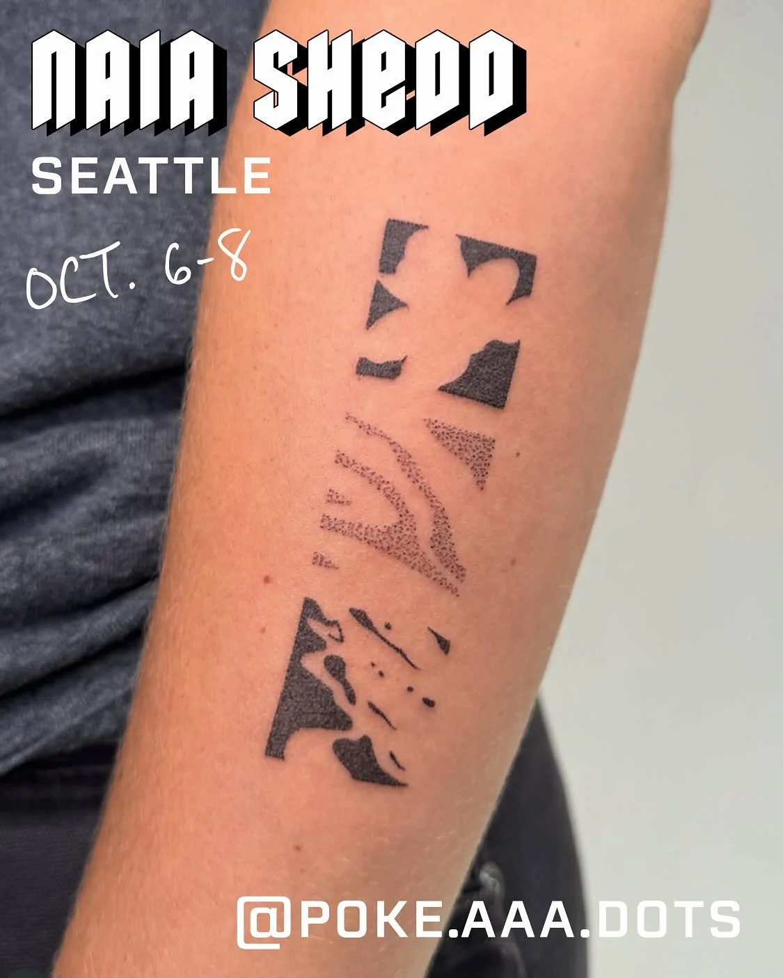 🔥GUEST ARTIST ALERT🔥
@poke.aaa.dots returns to @thorns.tattoo October 6-8 for more shadows, tiles, flows, and more! Contact her directly to book