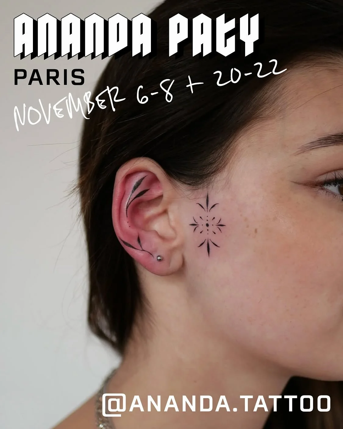 🔥GUEST ALERT🔥
Can&rsquo;t wait to host @ananda.tattoo all the way from Paris, November 6-8 + 20-22! Contact her directly for tattoos of any size with the most delicate details 🥀