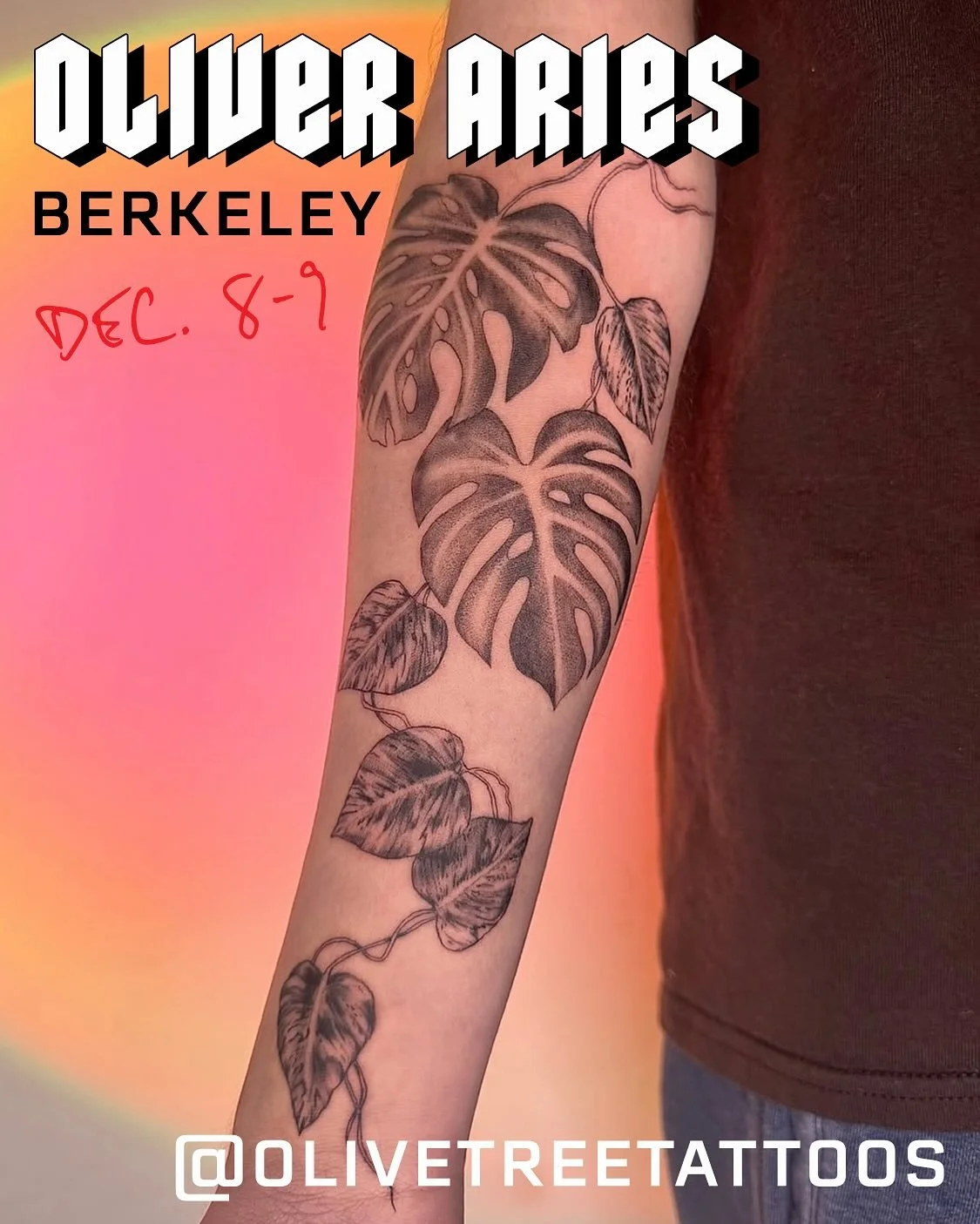 🔥GUEST ALERT🔥
Another local artist coming through the studio this season is @olivetreetattoos ! They&rsquo;ve got you covered for all of your delicate naturalist tattoo needs + more! Contact Oliver directly to book🪻