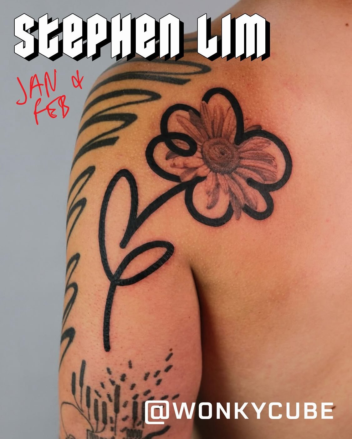 🔥GUEST ALERT🔥
@wonkycube just moved to the Bay from NYC and he&rsquo;s guesting with us now through February! Funky flowers, hella haftones, and pretty&hellip; peens 😂🍆 Stephen does it all! Go to his page to check out all of his new available fla