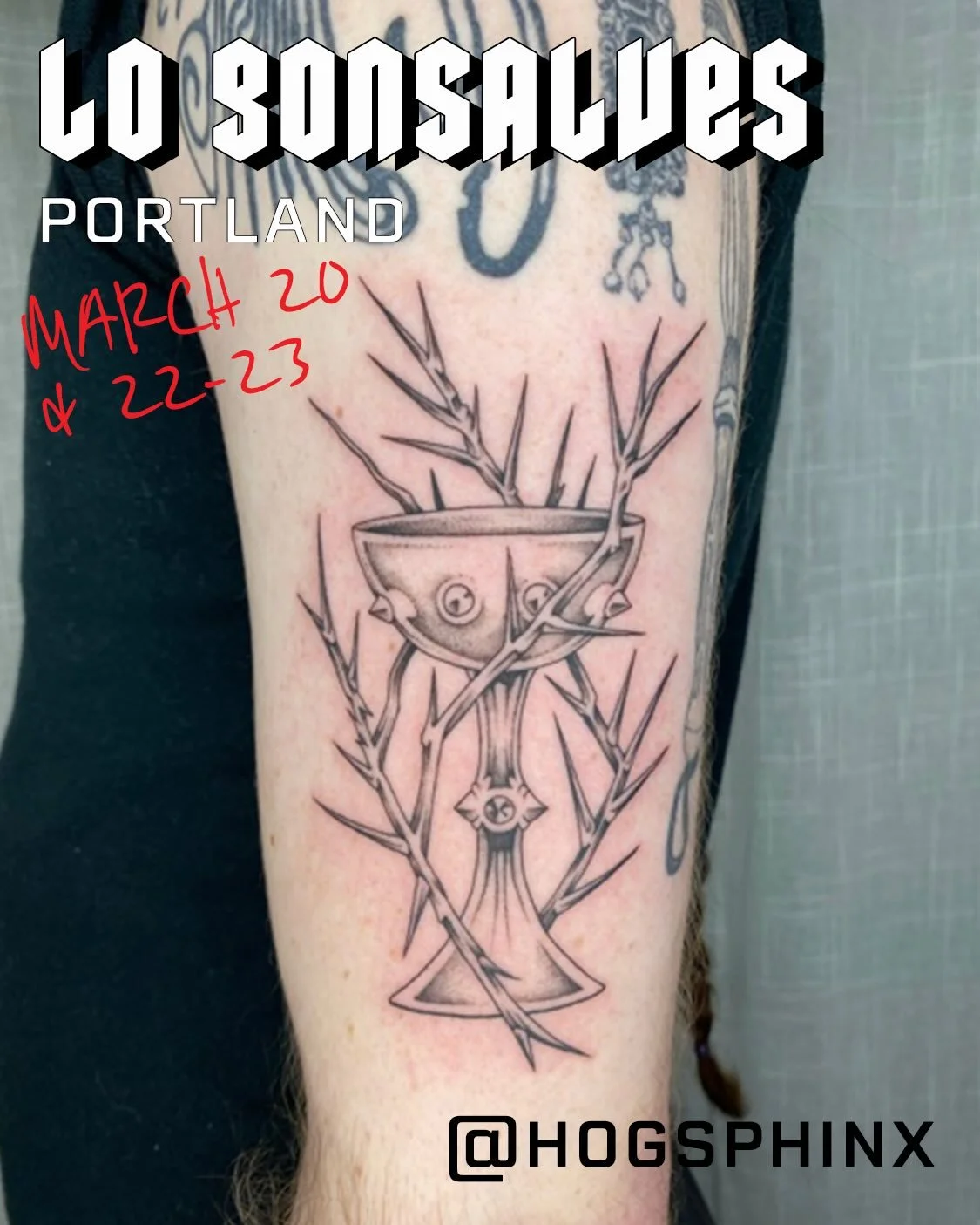 🔥GUEST ALERT🔥
That&rsquo;s right&mdash; @hogsphinx is also joining us from Portland for a guest spot March 20 + 22-23! Lo has tons of gorgeous flash to choose from or get inspired for a custom piece. Contact them directly to book!