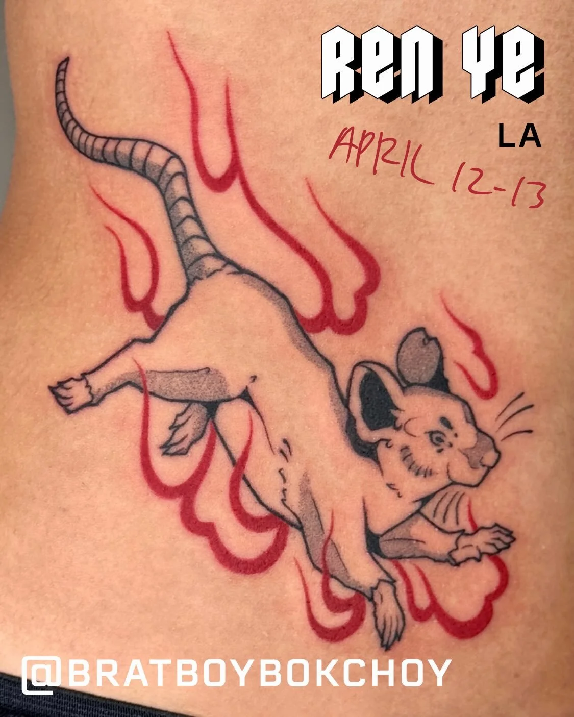 🔥GUEST ALERT🔥
Can&rsquo;t wait to have @bratboybokchoy back in the studio with us this month! In addition doing gorgeous larger pieces full of flow and impact, Ren also has a whole bunch of new tiny flash available! Contact them directly to book