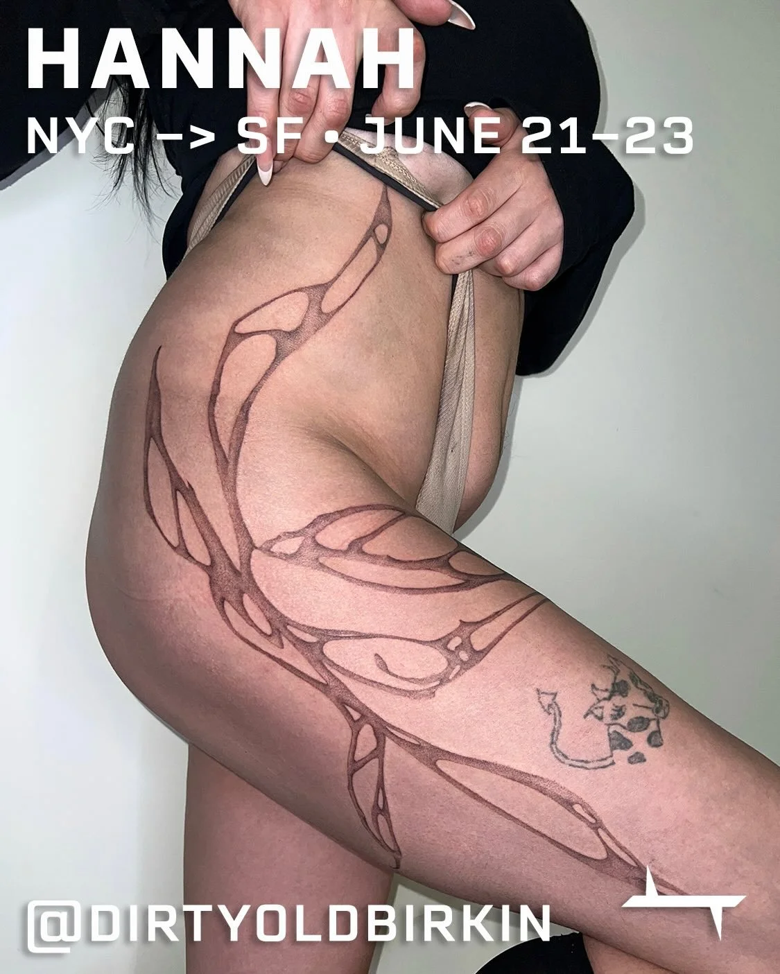 🔥GUEST ALERT🔥
@dirtyoldbirkin has moved to the Bay and she&rsquo;s guesting with us June 21-23! Welcome Hannah to the Bay by giving her a follow and booking an appointment with her for some detailed and delicate flows to adorn you. Contact @dirtyol