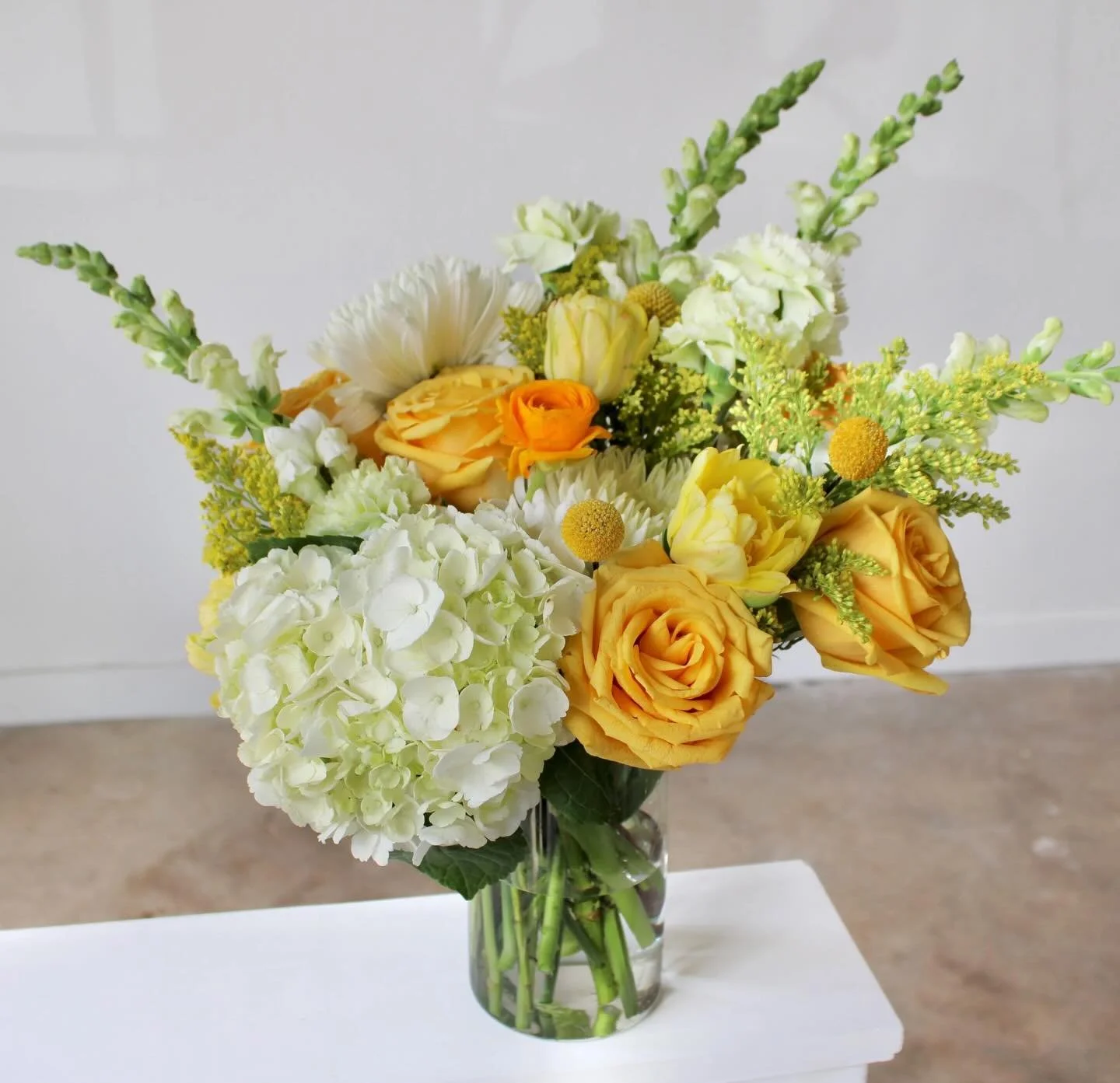 Administrative Professional&rsquo;s Day is today! Sending flowers is one of the best ways to show your appreciation to your coworkers and employees. Don&rsquo;t forget to send flowers! 
Pictured is our Butter Yellow XL bouquet, local bouquet, and cla