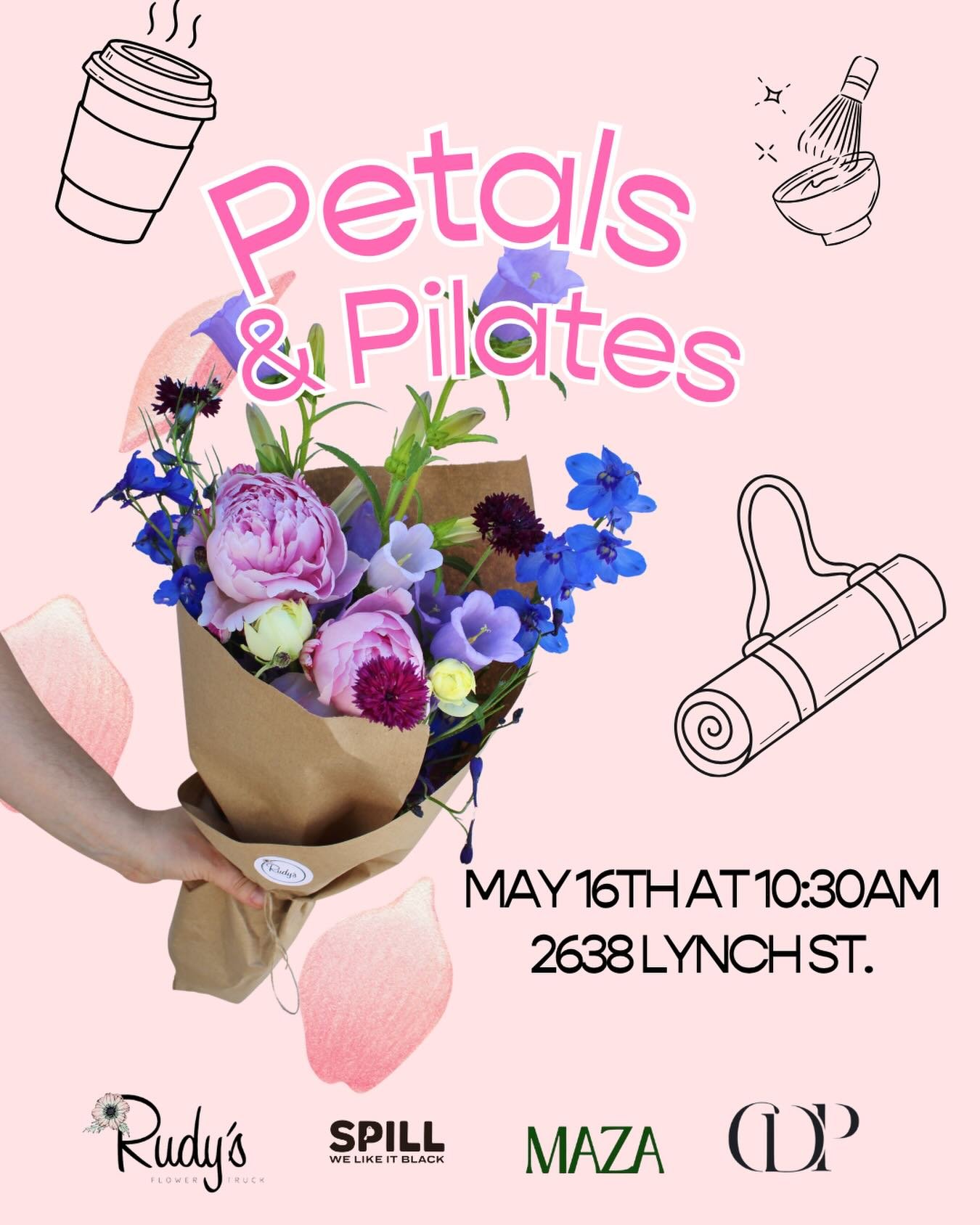 Join us for a super fun pop-up this Saturday at our warehouse! 

Start your morning with a mat class then sip on coffee and matcha while you build a flower bouquet. 💐

Get your tickets by visiting the link in our bio 🔗