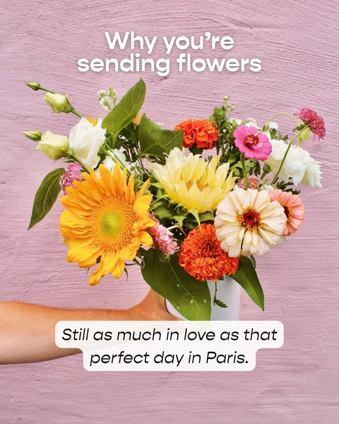 We love love. ❤️ luckily we get to see it everyday through the flowers you send. 🥹

Order by noon Monday - Saturday for same day delivery.