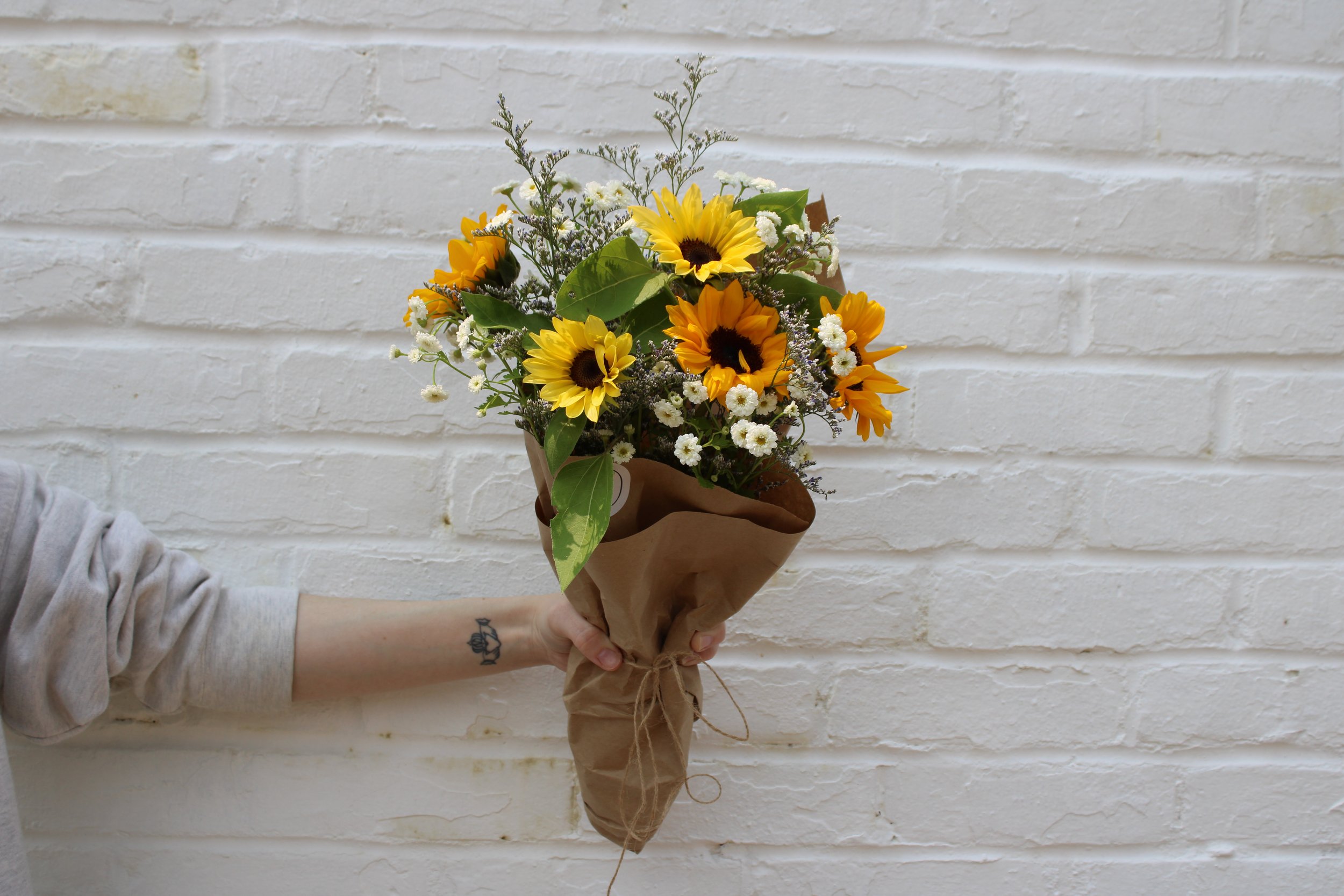 single sunflower wrapped.JPG