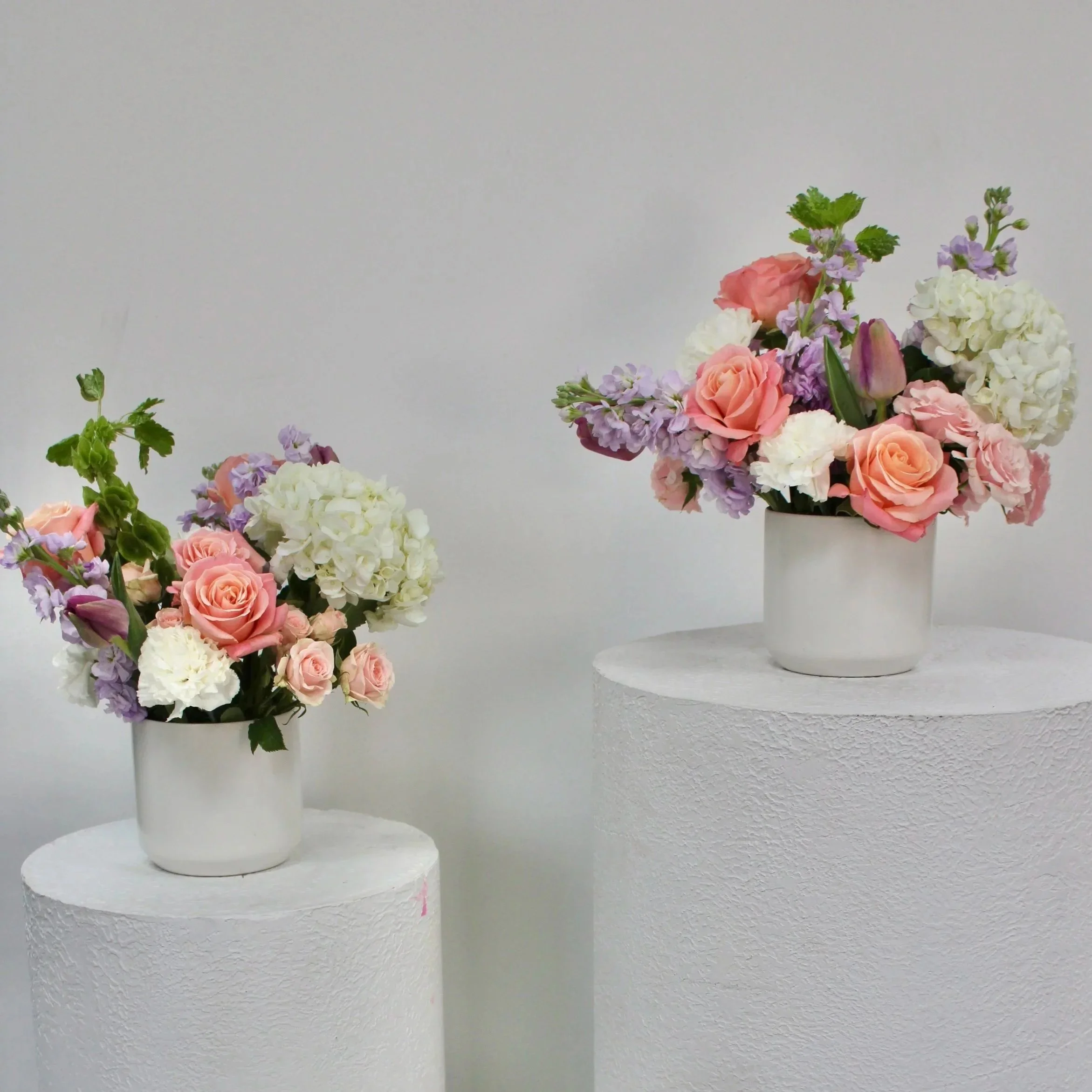 Seasonal flower arrangements displayed for a special event in St. Louis.